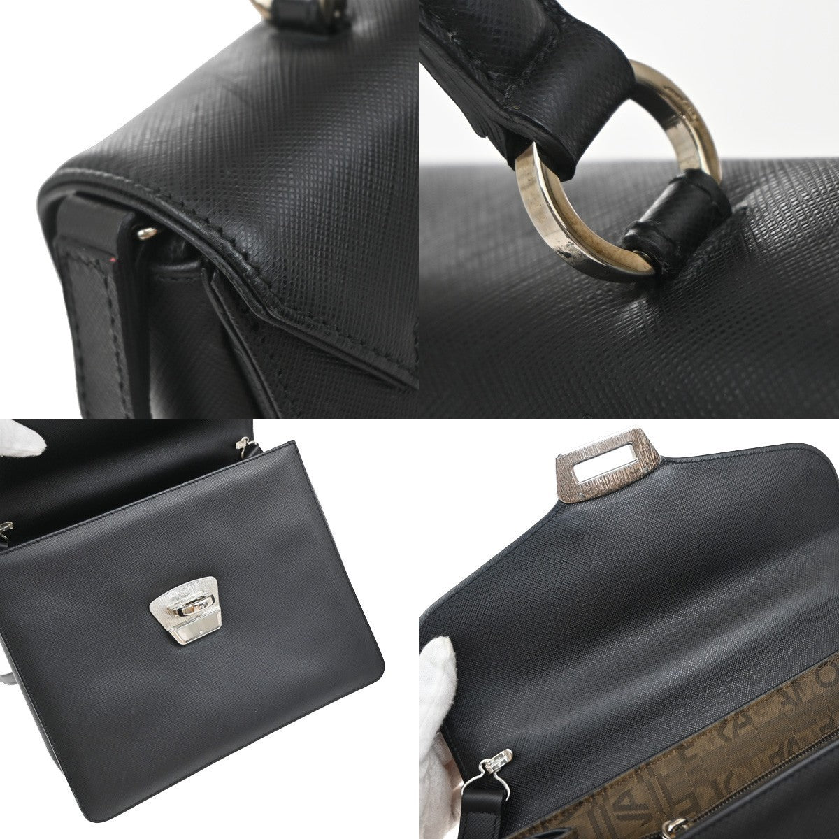 SALVATORE FERRAGAMO Sofia Gancini 2Way Shoulder Hand Bag Leather Brown 85RF663