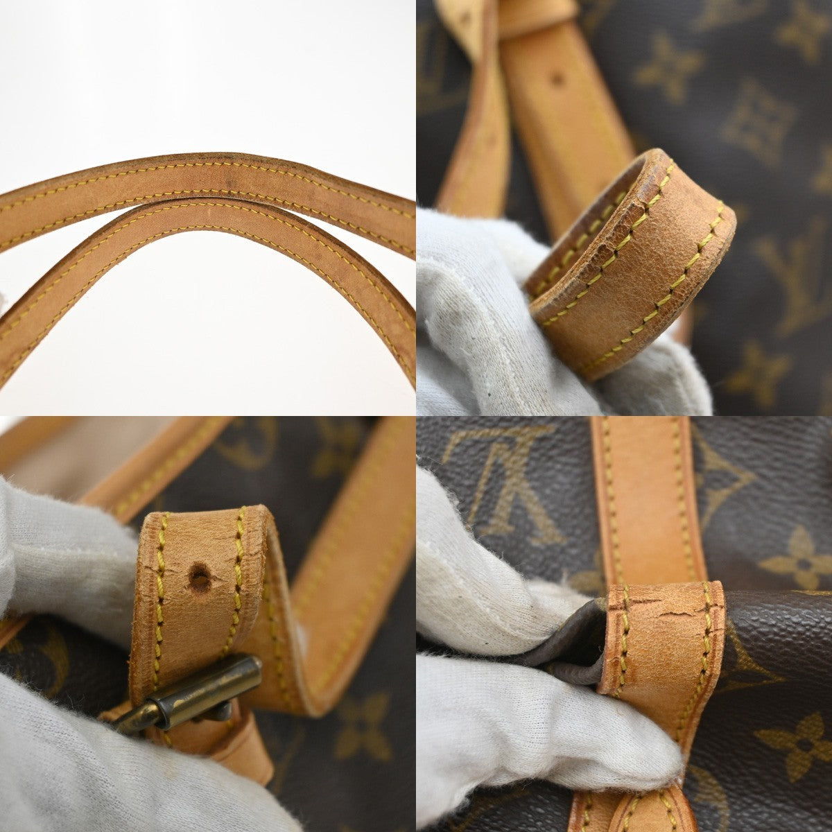 LOUIS VUITTON BUCKET GM Shoulder Tote Bag Monogram Leather Brown M42236 89MA672