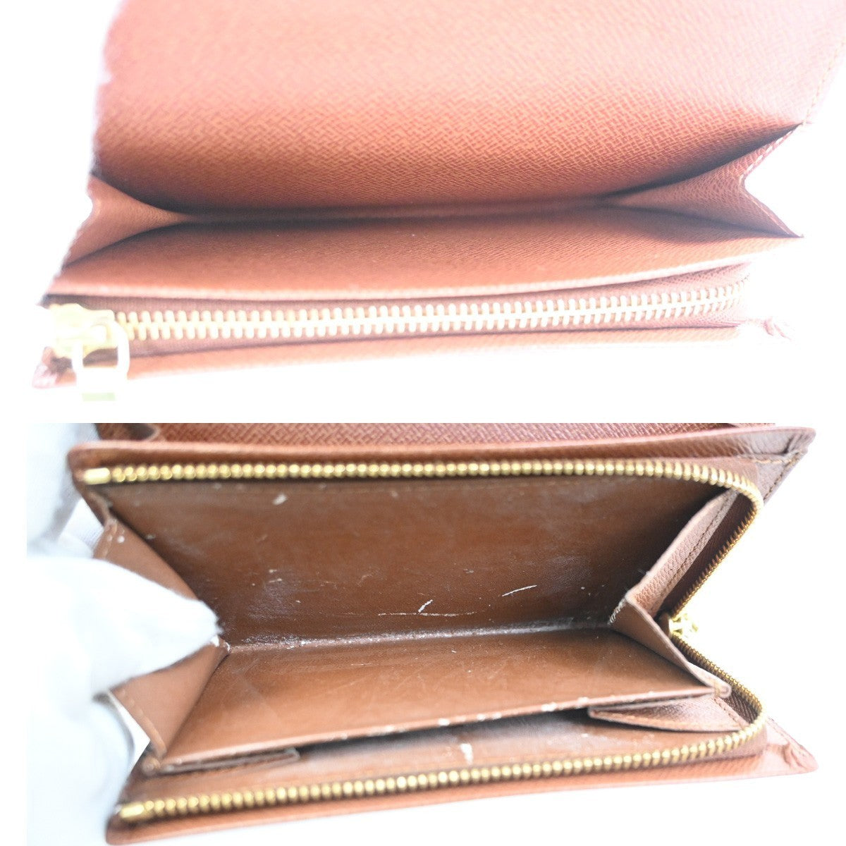 LOUIS VUITTON Porte Monnaie Billets Tresor Wallet Monogram Brown M61730 09KC301