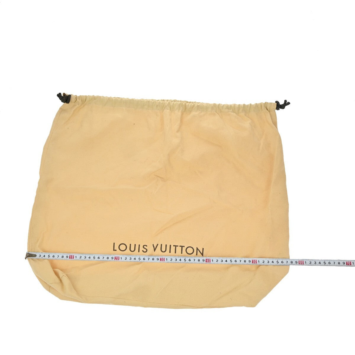 LOUIS VUITTON Logo 10 Set Dust Bag Drawstring Canvas Cotton Beige Brown 09EE130