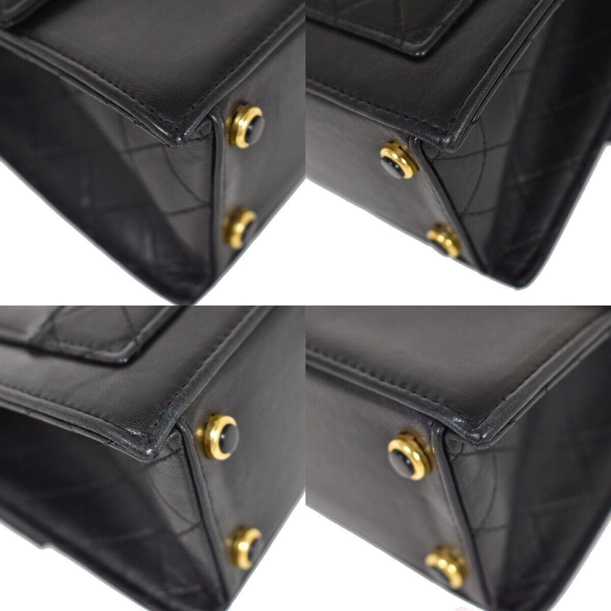 CHANEL CC Matelasse Chain Shoulder Bag Pouch Leather Black GHW Vintage 382RH612