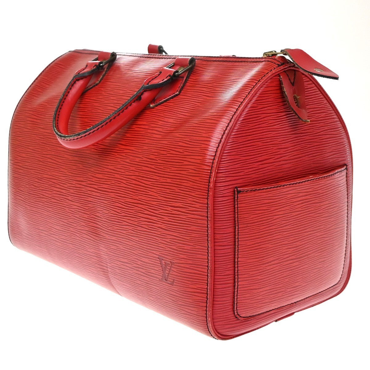 LOUIS VUITTON LV Logo Speedy 30 Travel Hand Bag Epi Leather Red M43007 70RQ073