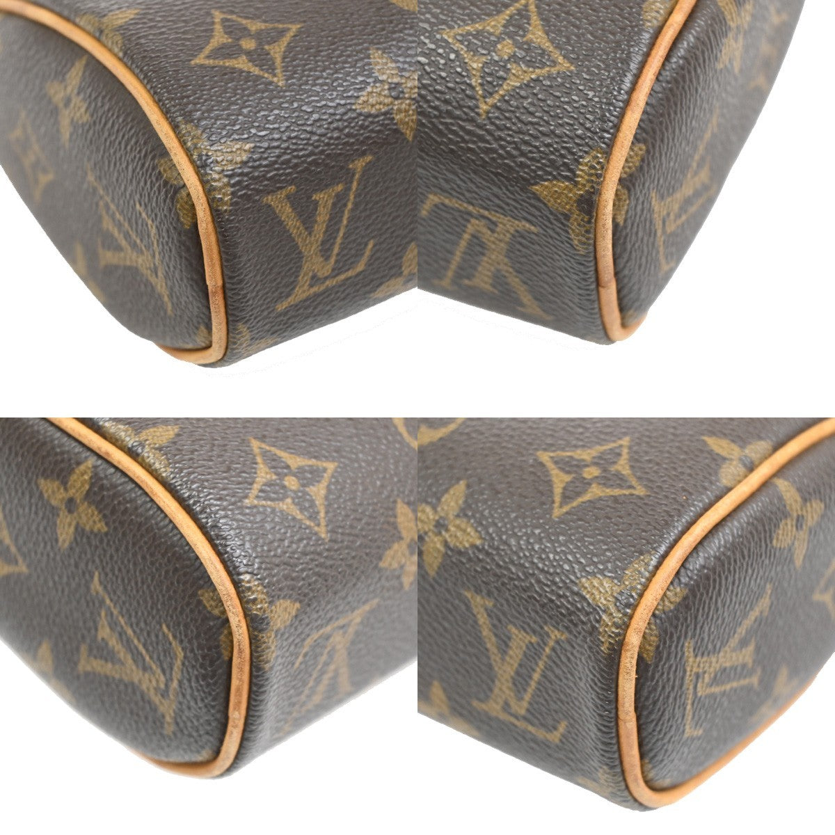LOUIS VUITTON Sonatine Hand Bag Monogram Leather Brown France M51902 93YH937