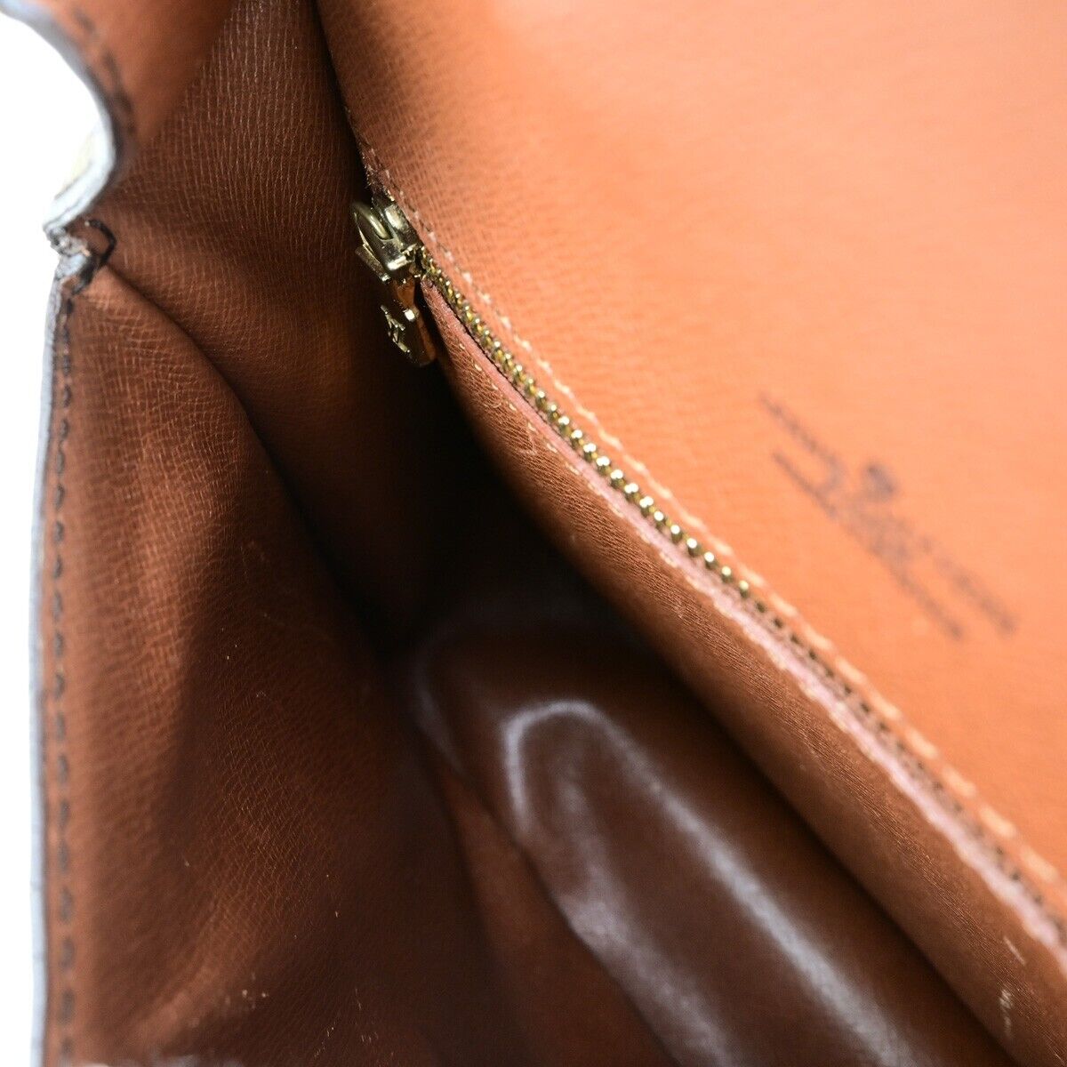 LOUIS VUITTON Saint Cloud MM Shoulder Bag Monogram Leather Brown M51243 35ED021