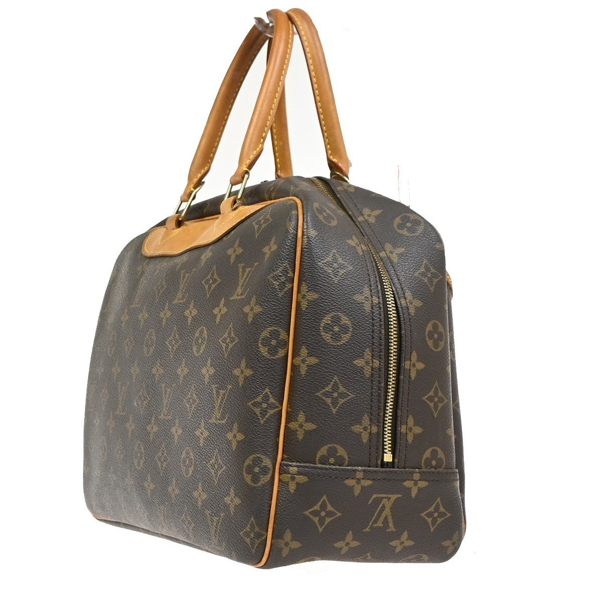 LOUIS VUITTON LV Logo Deauville Hand Bag Monogram Leather Brown M47270 83PA017