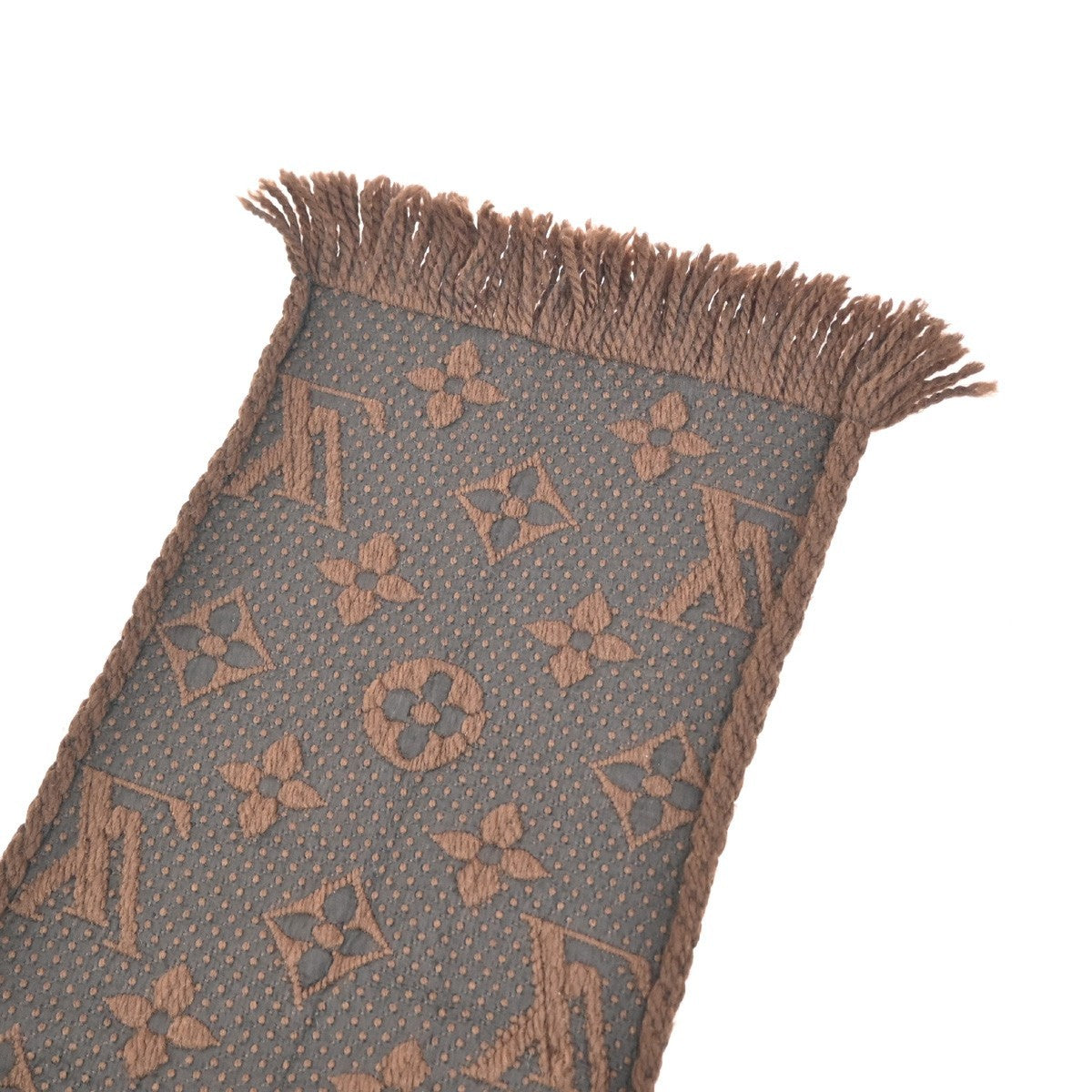 LOUIS VUITTON Echarpe Logomania Scarf muffler wool Brown M72241 35TA583