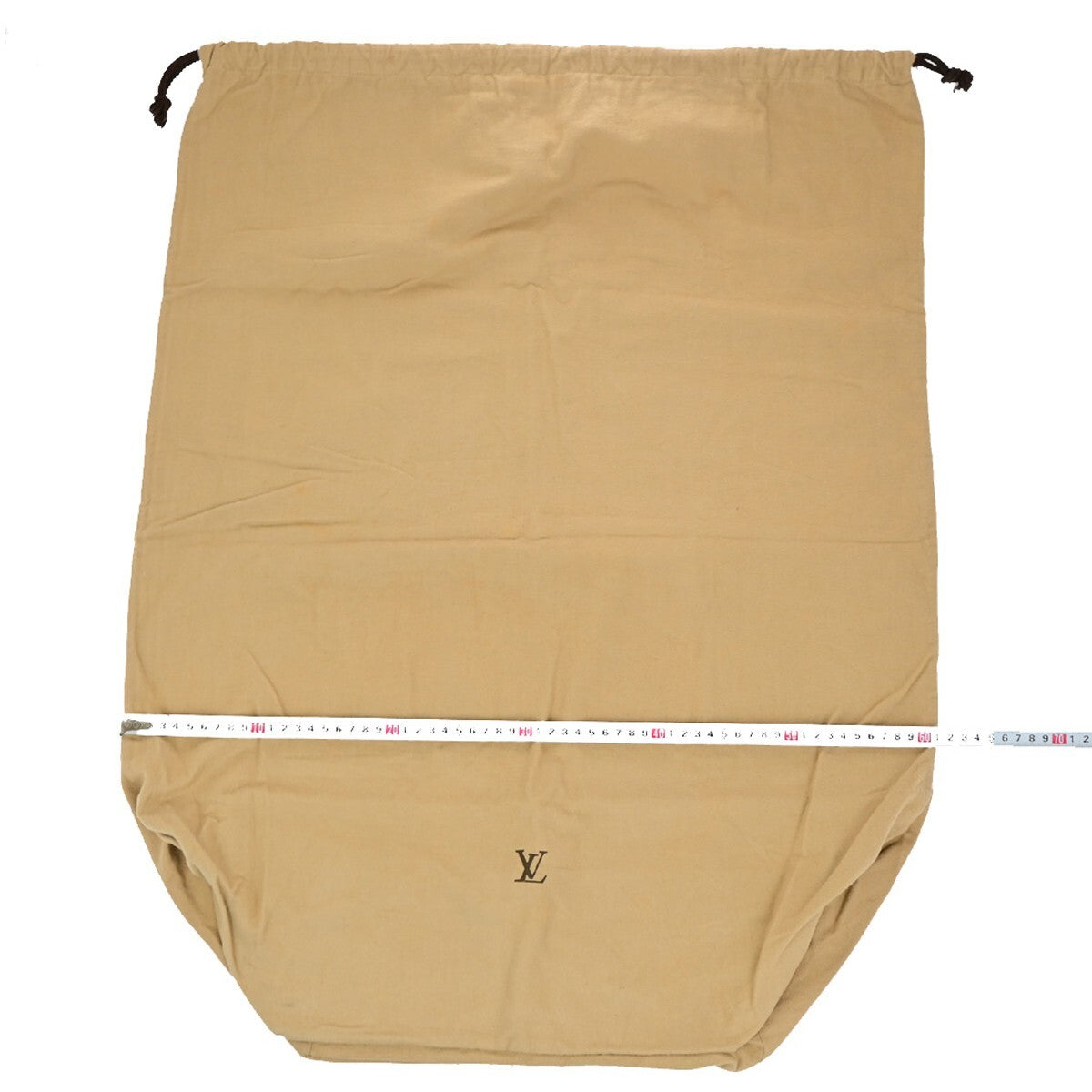 LOUIS VUITTON Logo 10 Set Dust Bag Drawstring Canvas Cotton Beige Brown 03KB492