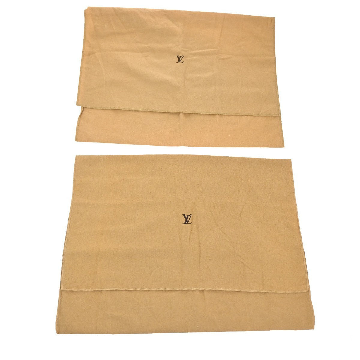 LOUIS VUITTON Logo 10 Set Dust Bag Drawstring Canvas Cotton Beige Brown 09MA430