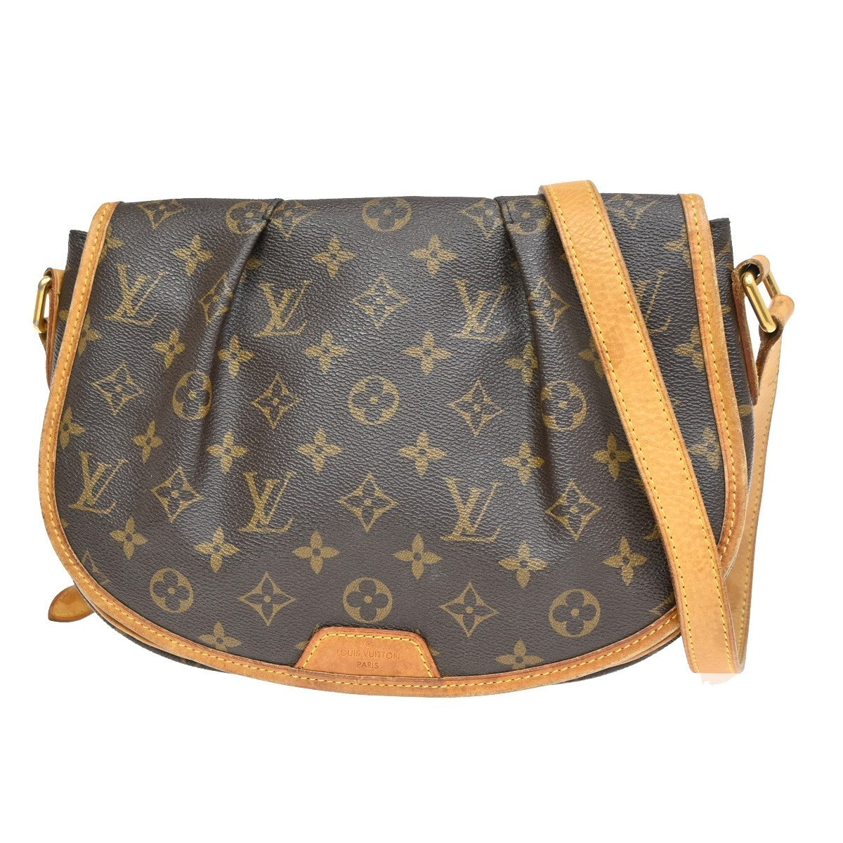 LOUIS VUITTON Menilmontant PM Shoulder Bag Monogram Leather BN M40474 72KB655