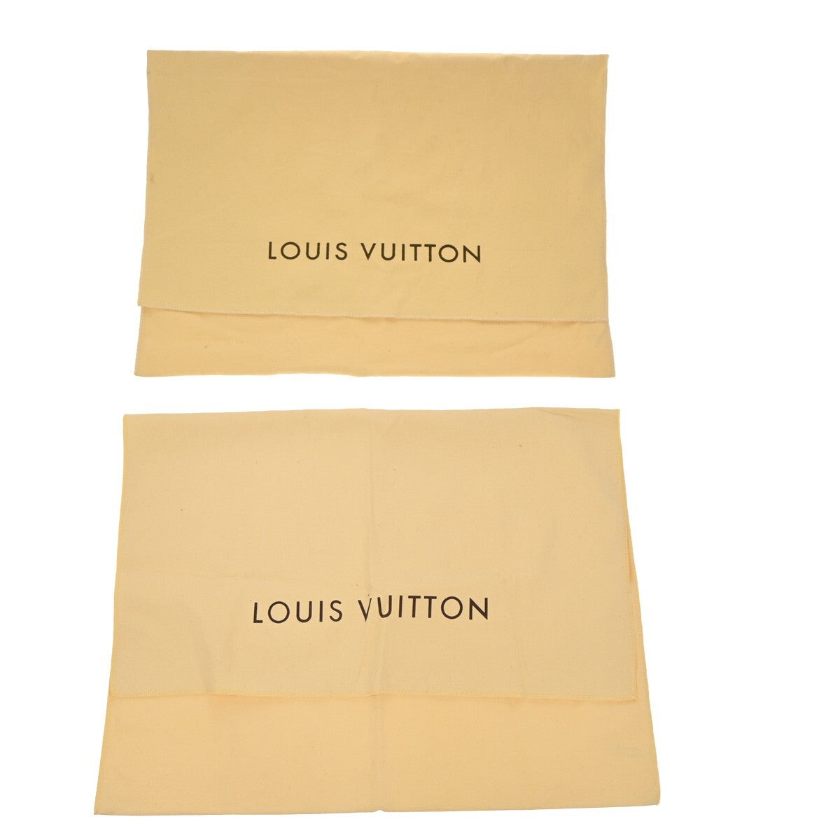 LOUIS VUITTON Logo 10 Set Dust Bag Drawstring Canvas Cotton Beige Brown 09EE134