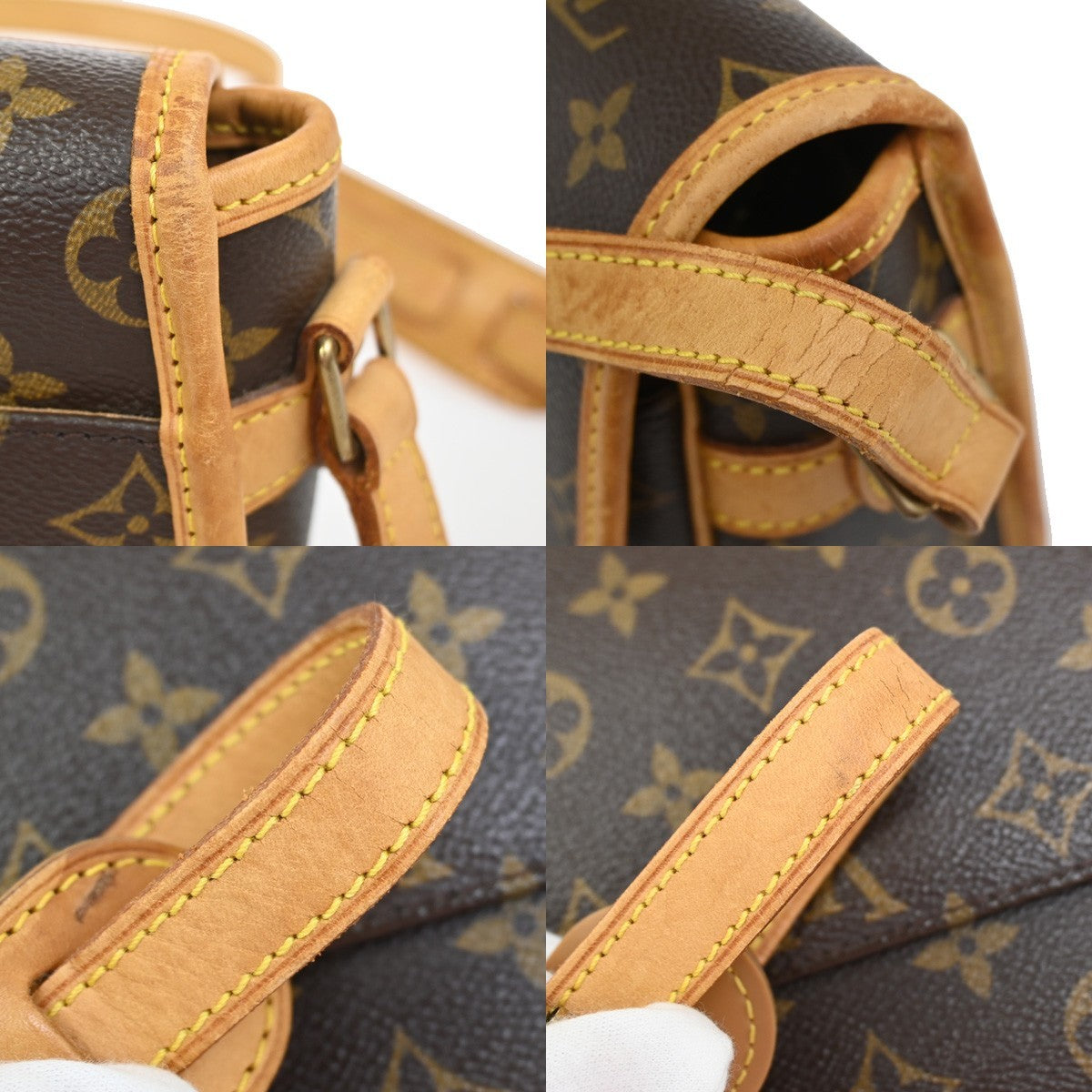 LOUIS VUITTON Sologne Shoulder Bag Monogram Leather Brown France M42250 93YJ062