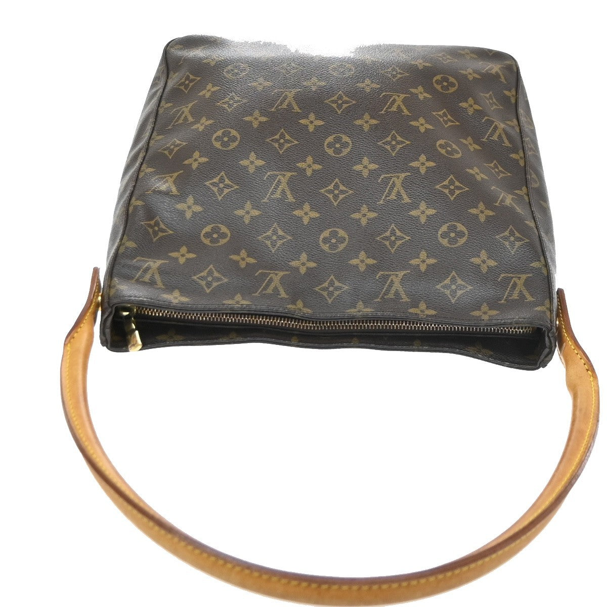LOUIS VUITTON Logo Looping GM Shoulder Bag Monogram Leather USA M51145 85YJ277