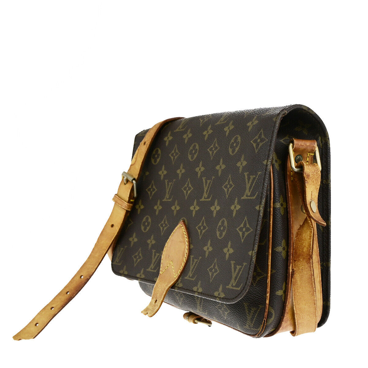 LOUIS VUITTON Cartouchiere GM Shoulder Bag Monogram Leather Brown M51252 60YG597