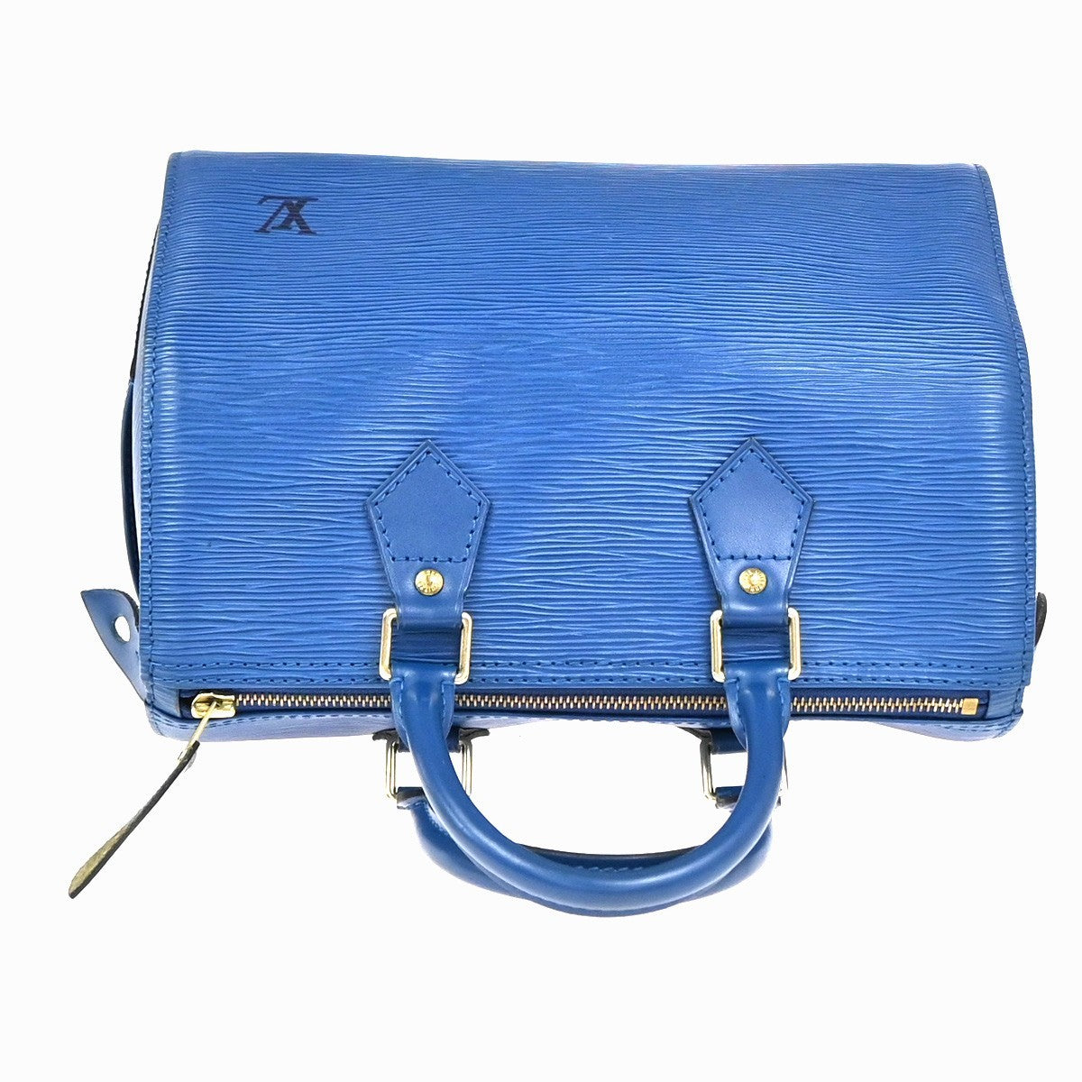 LOUIS VUITTON LV Logo Speedy 25 Travel Hand Bag Epi Leather Blue M43015 88YJ057