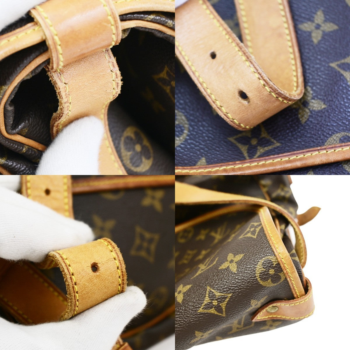 LOUIS VUITTON Saumur 35 Shoulder Bag Monogram Leather BN France M42254 77CB043