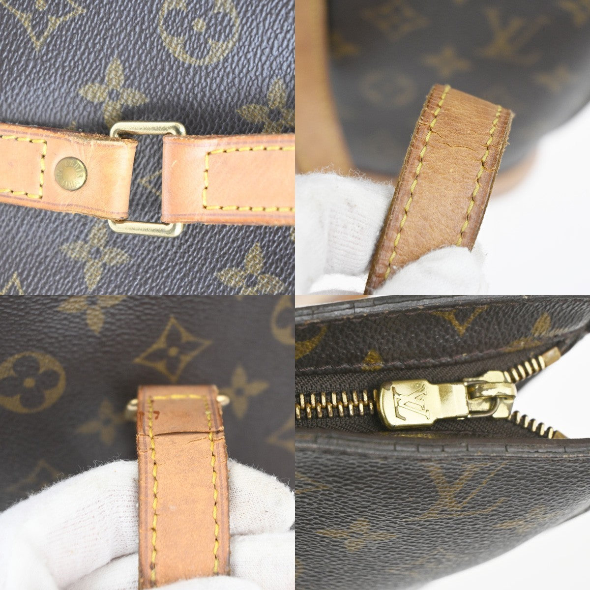 LOUIS VUITTON BABYLONE Shoulder Bag Monogram Leather Brown U.S.A M51102 31KC403