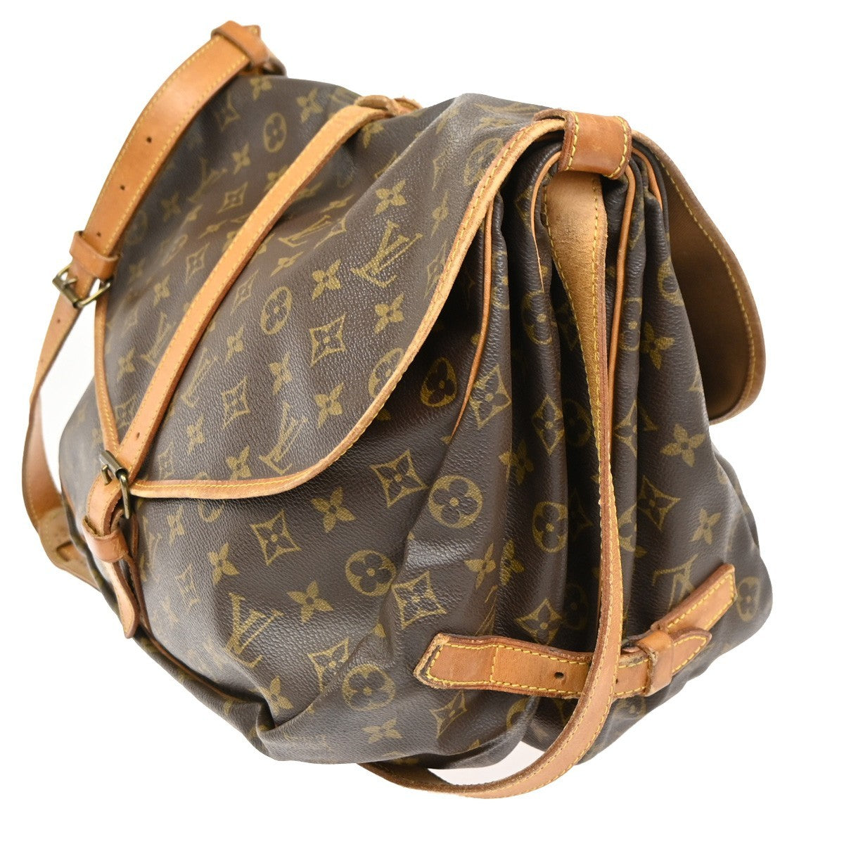 LOUIS VUITTON Saumur 35 Shoulder Bag Monogram Leather BN France M42254 87KC668