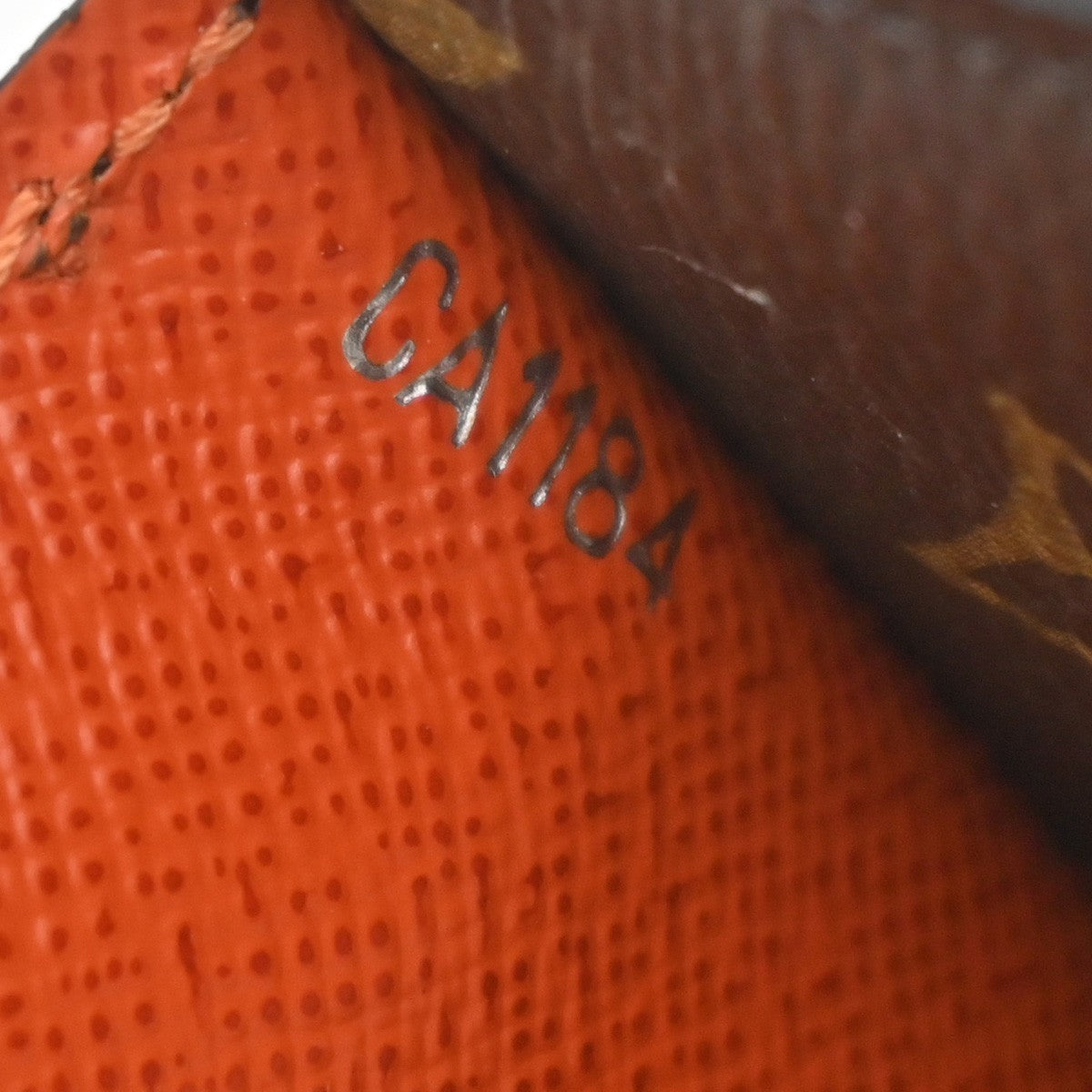 LOUIS VUITTON Marie Compact Wallet Monogram Leather Orange Brown M60495 04KP385