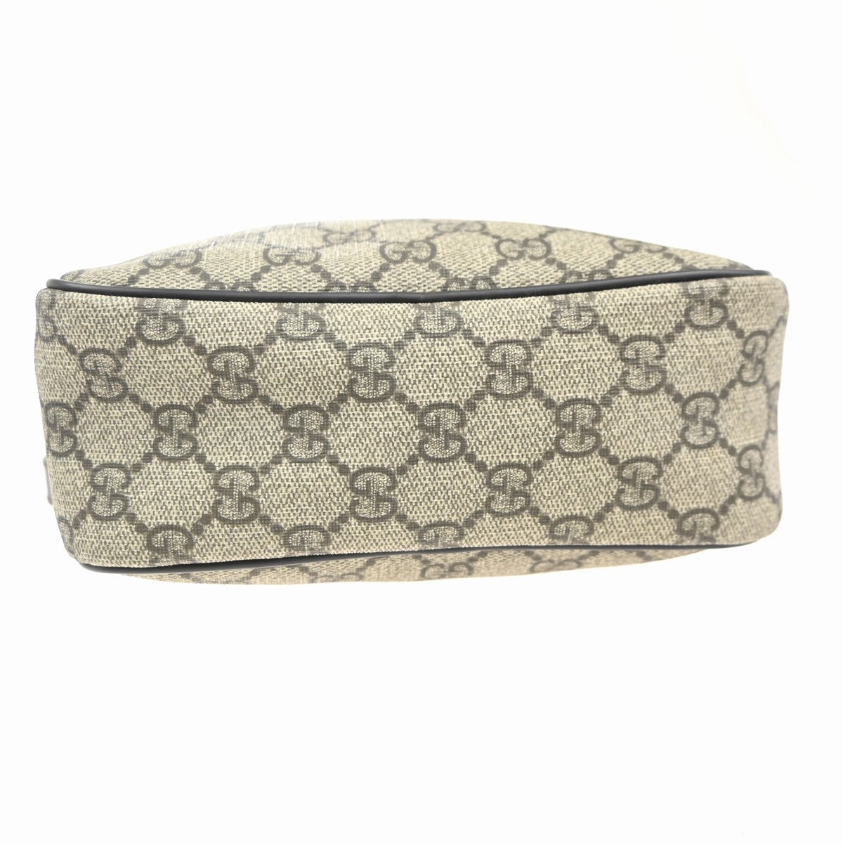 GUCCI Logo GG Pattern Shoulder Bag Supreme Leather Beige Italy GHW 39KC471