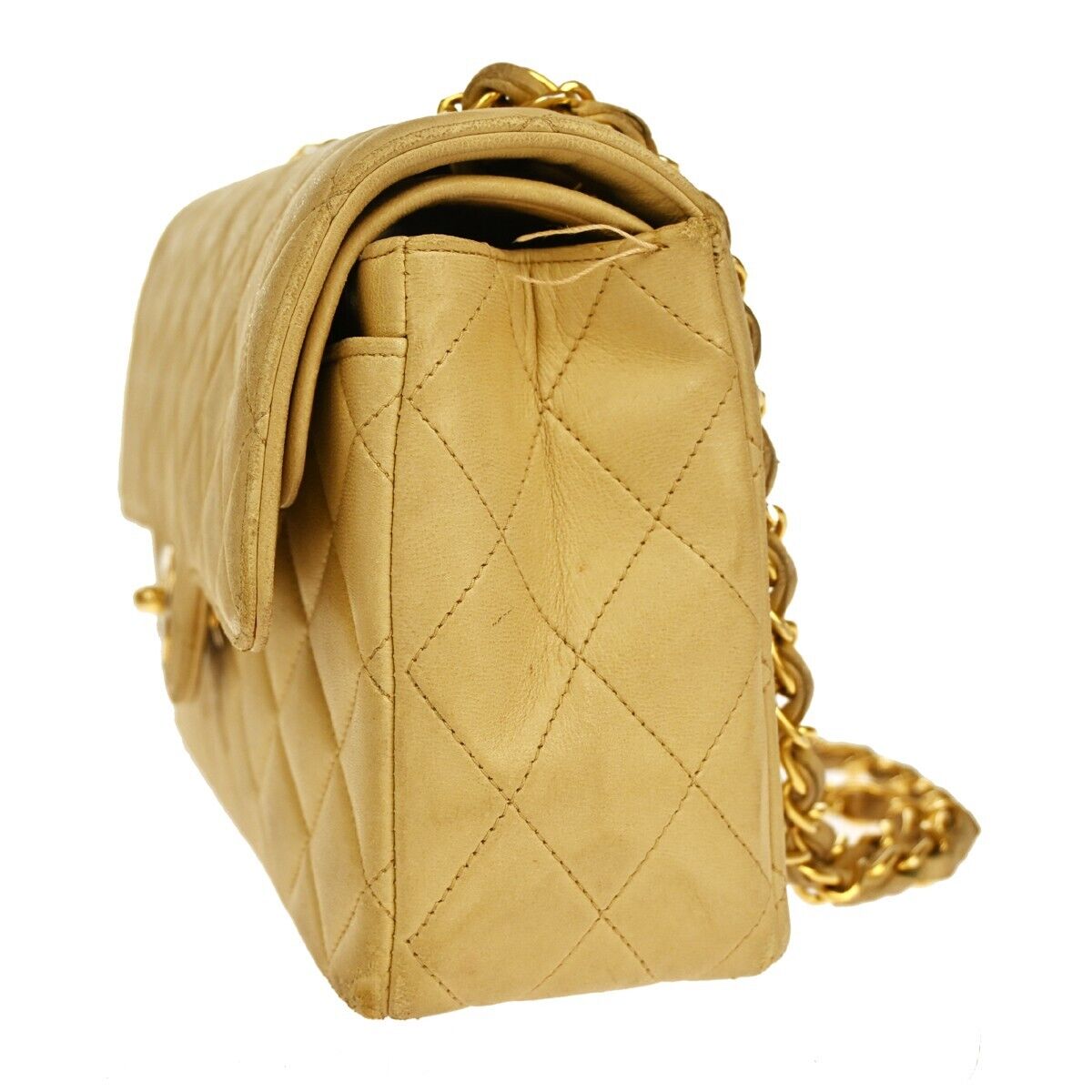 CHANEL CC Double Flap Paris Matelasse 23 Chain Shoulder Bag Leather BE 361RH385