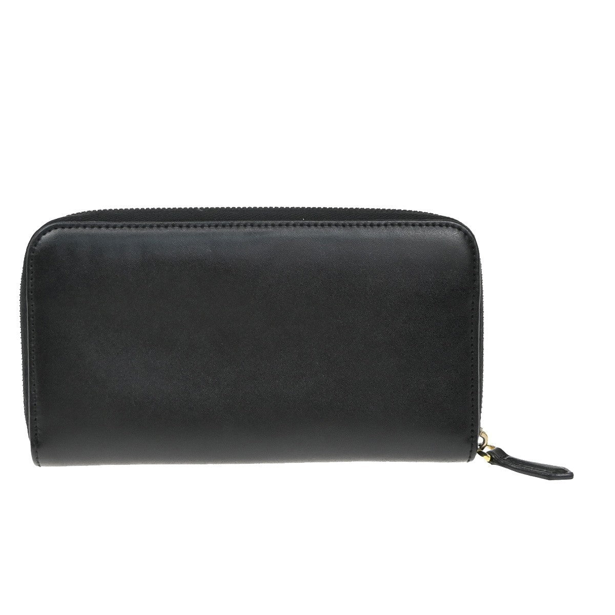 FENDI By The Way Logo Long Zip Around Wallet Leather Black GHW Italy 67KP310