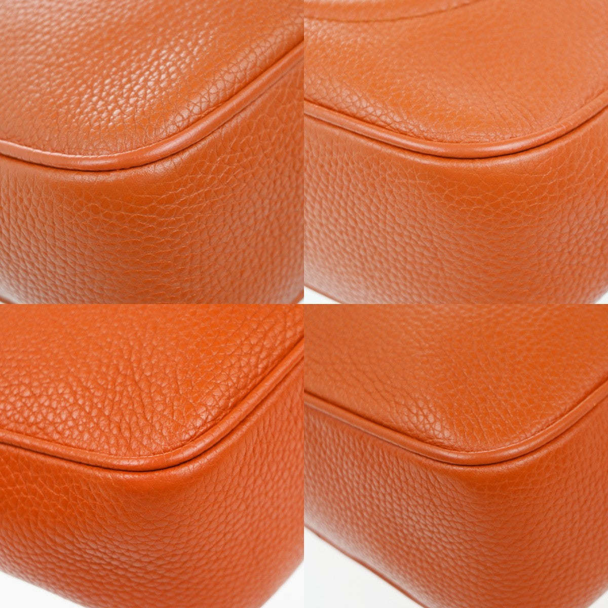 GUCCI Logo Soho Interlocking Crossbody Shoulder Bag Leather Orange GHW 12EG385