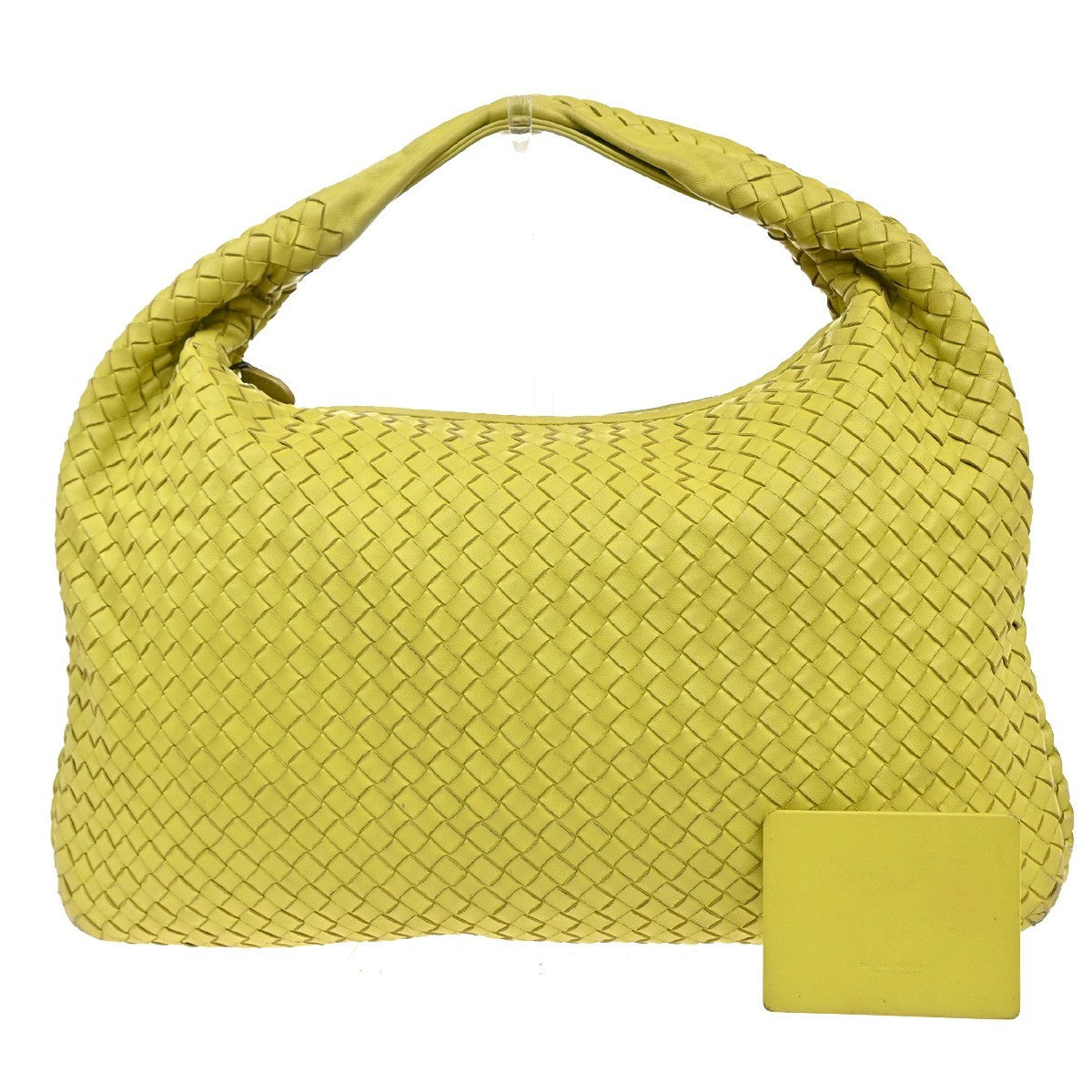 BOTTEGA VENETA Logo Intrecciato Shoulder Hand Bag Leather Yellow Italy 54MA142