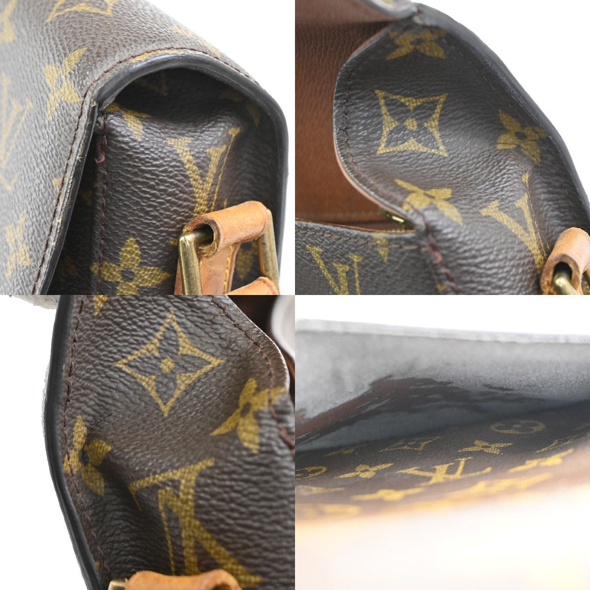 LOUIS VUITTON Saint Cloud GM Shoulder Bag Monogram Leather Brown M51242 34CA715