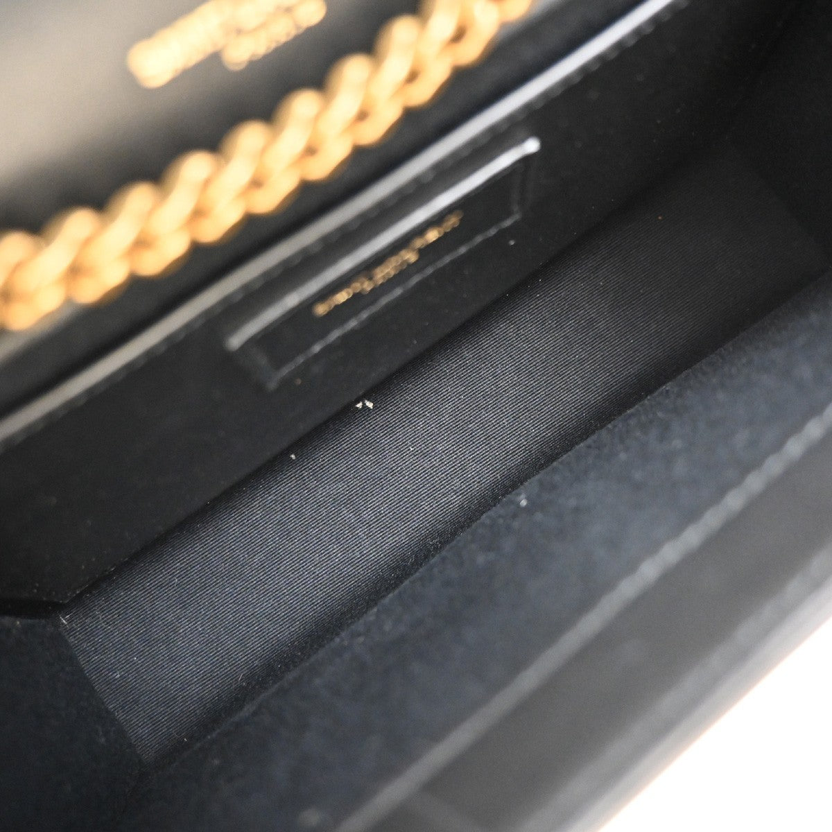 SAINT LAURENT YSL 2Way Dot Chain Shoulder Clutch Bag Yellow Black GHW 45RF959