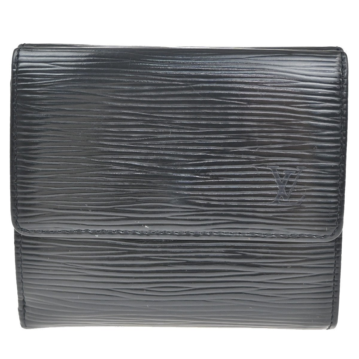 LOUIS VUITTON Porte Cartes Credit Mini Wallet Epi Leather Black M63482 01KC416