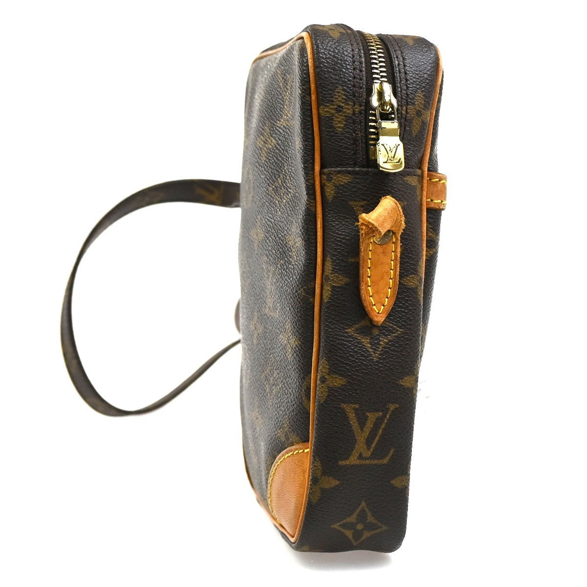 LOUIS VUITTON Danube Shoulder Bag Monogram Leather Brown France M45266 62CA839