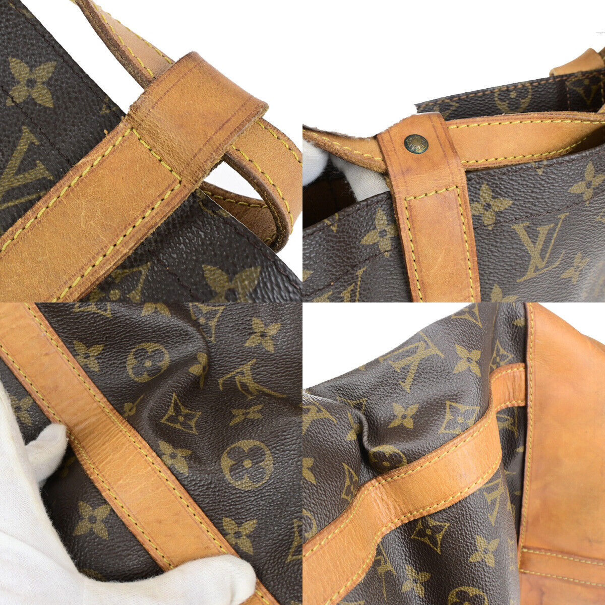 LOUIS VUITTON LV Randonnee GM Shoulder Bag Monogram Leather Brown M42244 31YG688