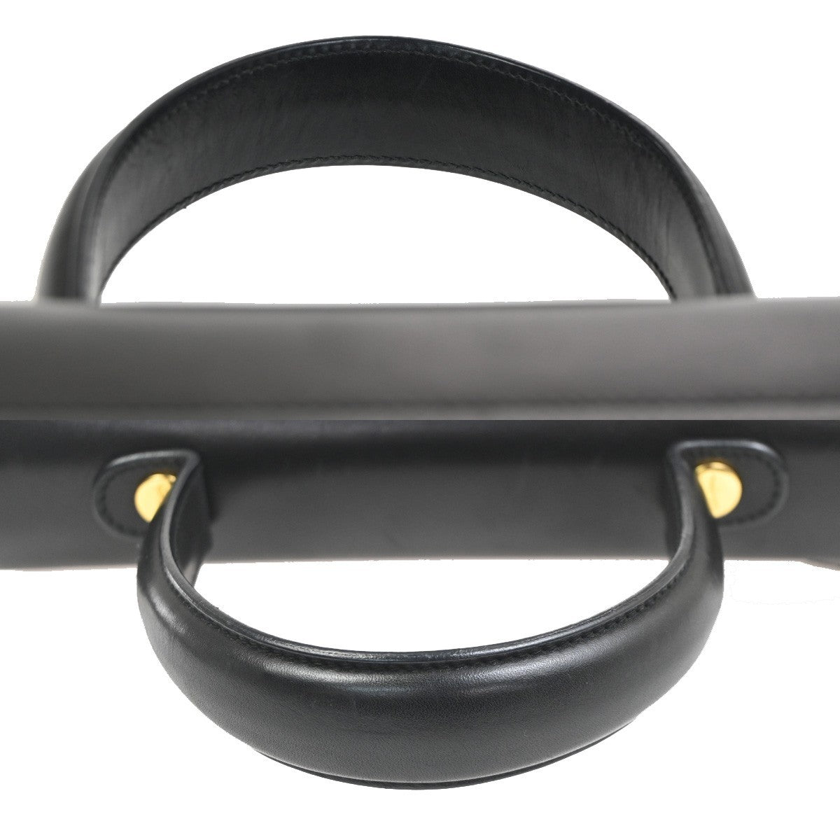 SALVATORE FERRAGAMO Gancini 2Way Shoulder Hand Bag Leather Black GHW 85RL932