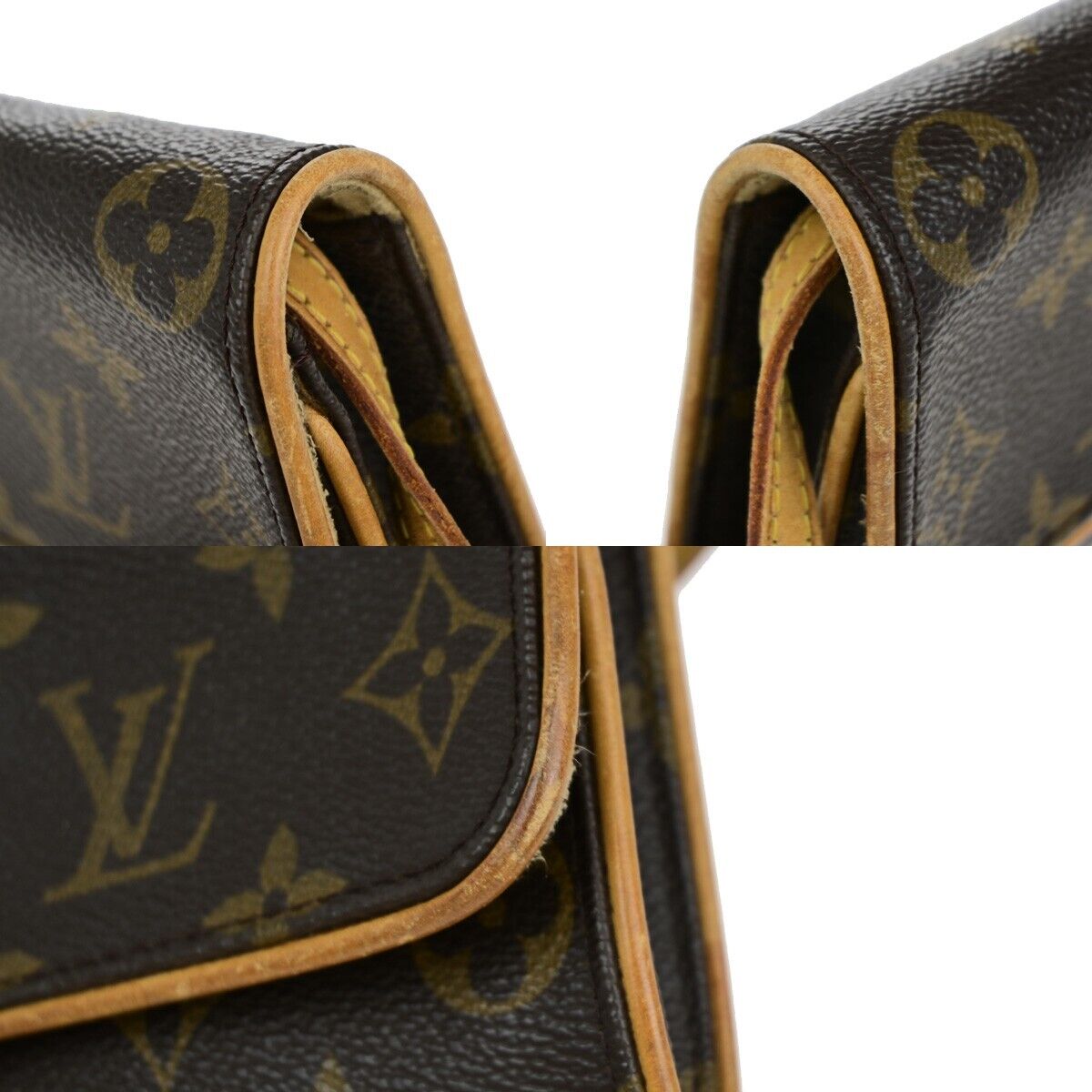 LOUIS VUITTON Pochette Twin PM 2Way Shoulder Clutch Bag Monogram M51854 35EC861
