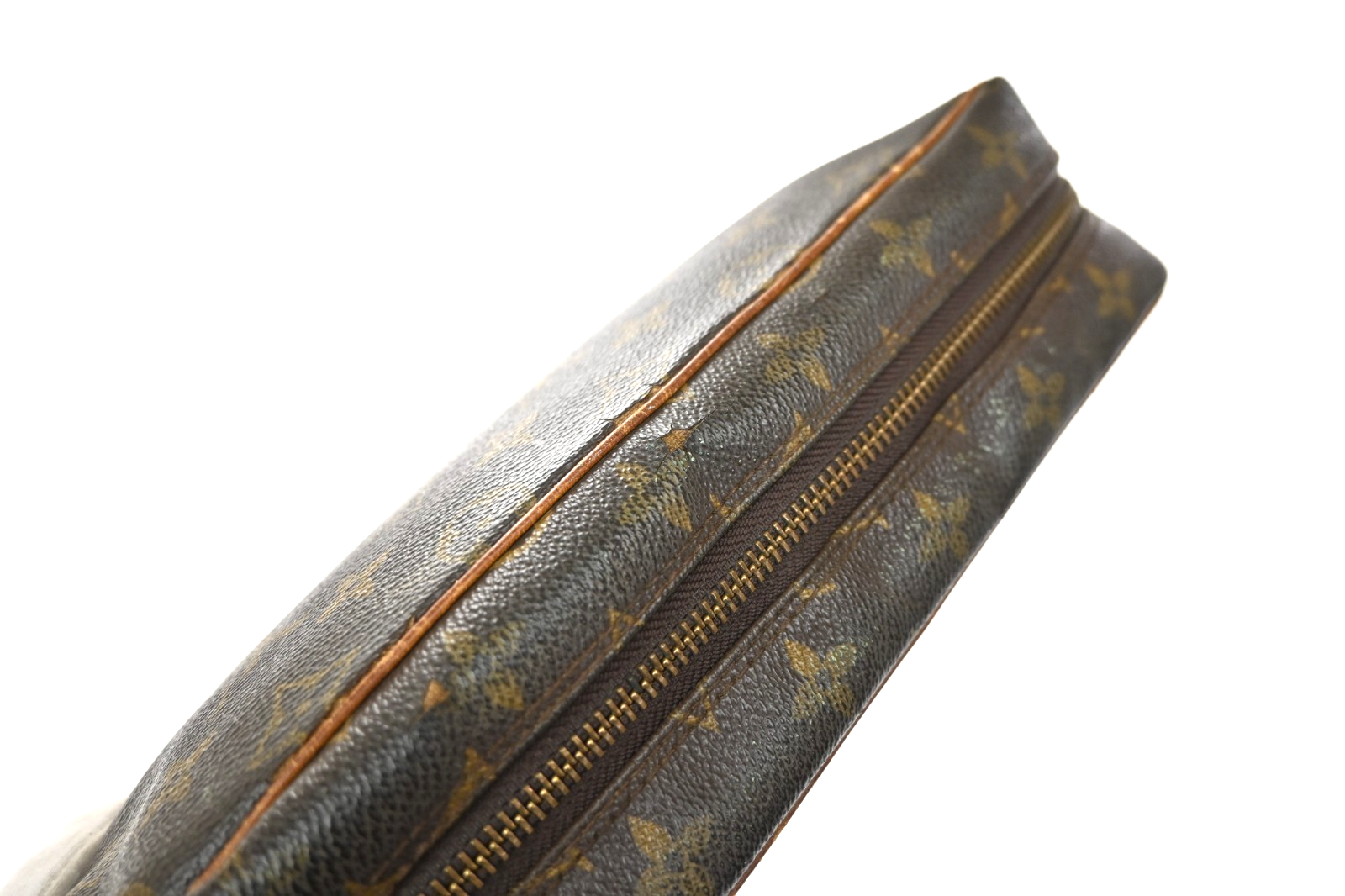 LOUIS VUITTON Compiegne 28 Clutch Hand Bag Monogram Leather Brown M51845 60KD201