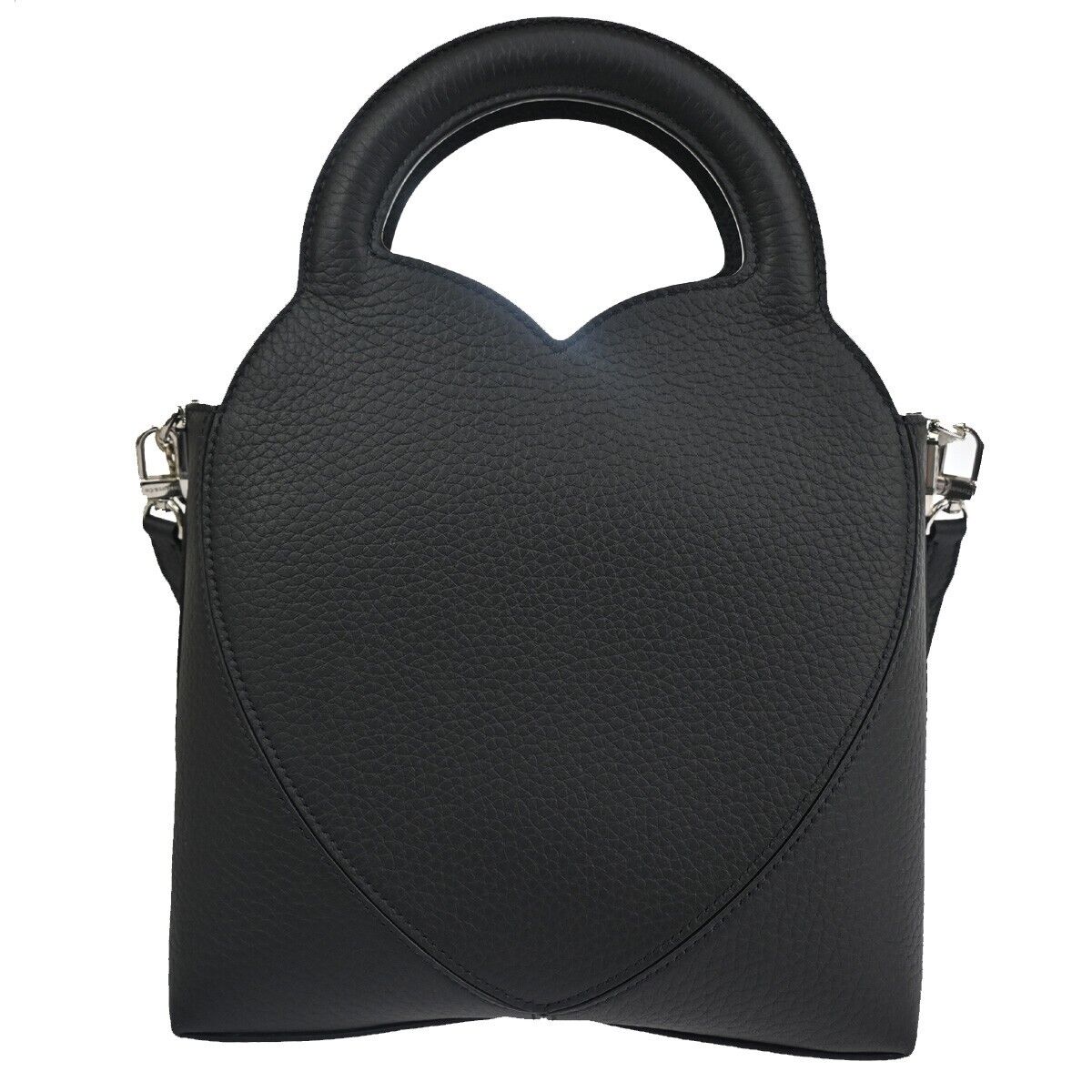 TIFFANY & CO. Return To Tiffany 2Way Hand Mini Tote Bag Leather Black 694RC853