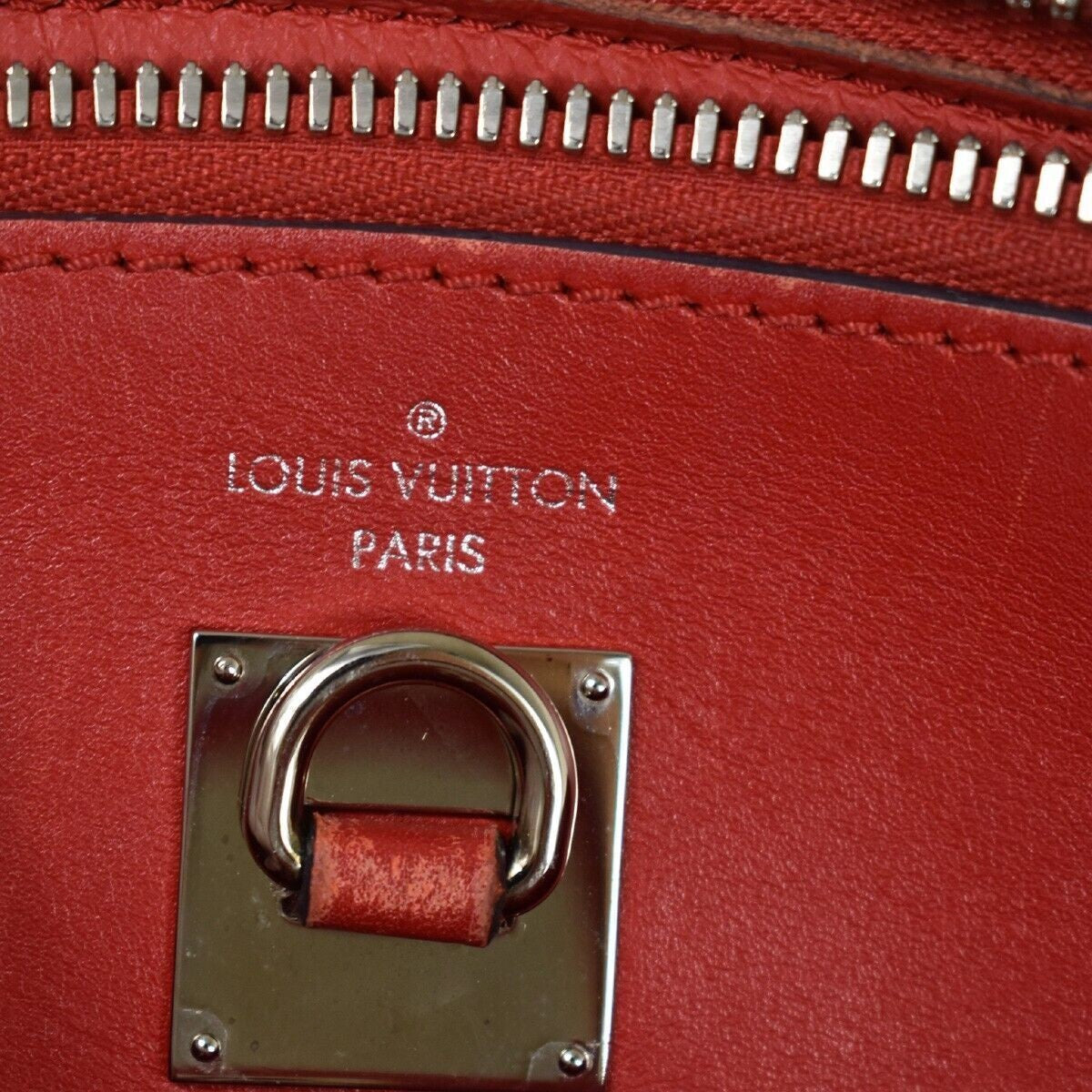 LOUIS VUITTON City Steamer MM 2Way Shoulder Hand Bag Calf Leather Red 686RH107