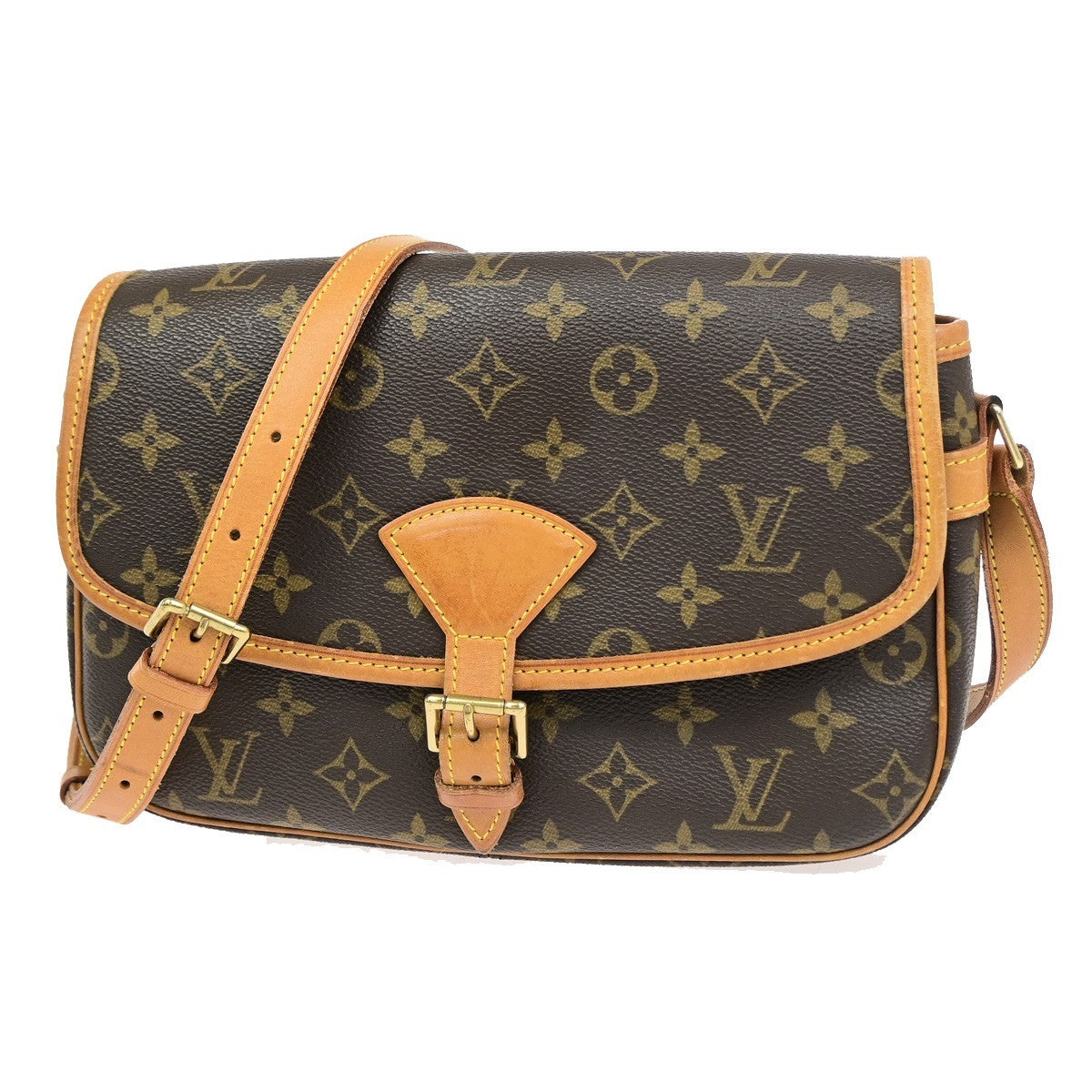 LOUIS VUITTON Sologne Shoulder Bag Monogram Leather Brown France M42250 41RQ082