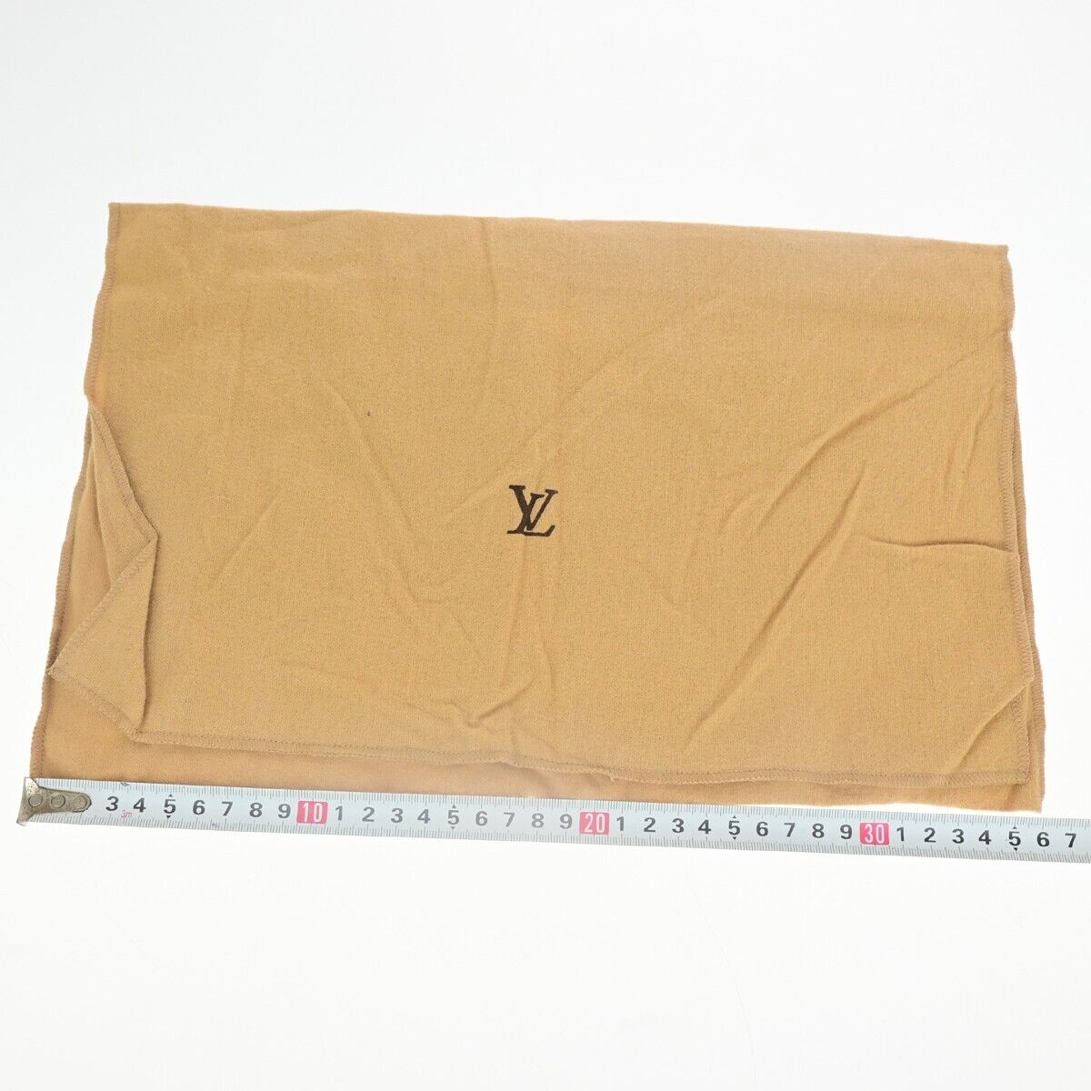 LOUIS VUITTON Logo 10 Set Dust Bag Drawstring Canvas Cotton Beige Brown 09YG349