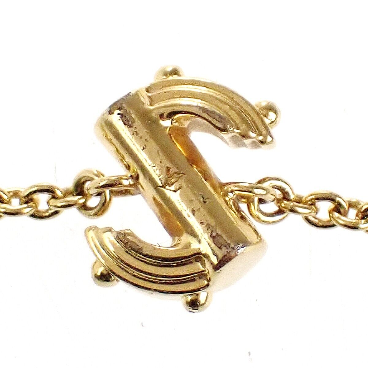 LOUIS VUITTON LV & ME S Chain Bracelet Gold-Plated Italy M67176 64YG574