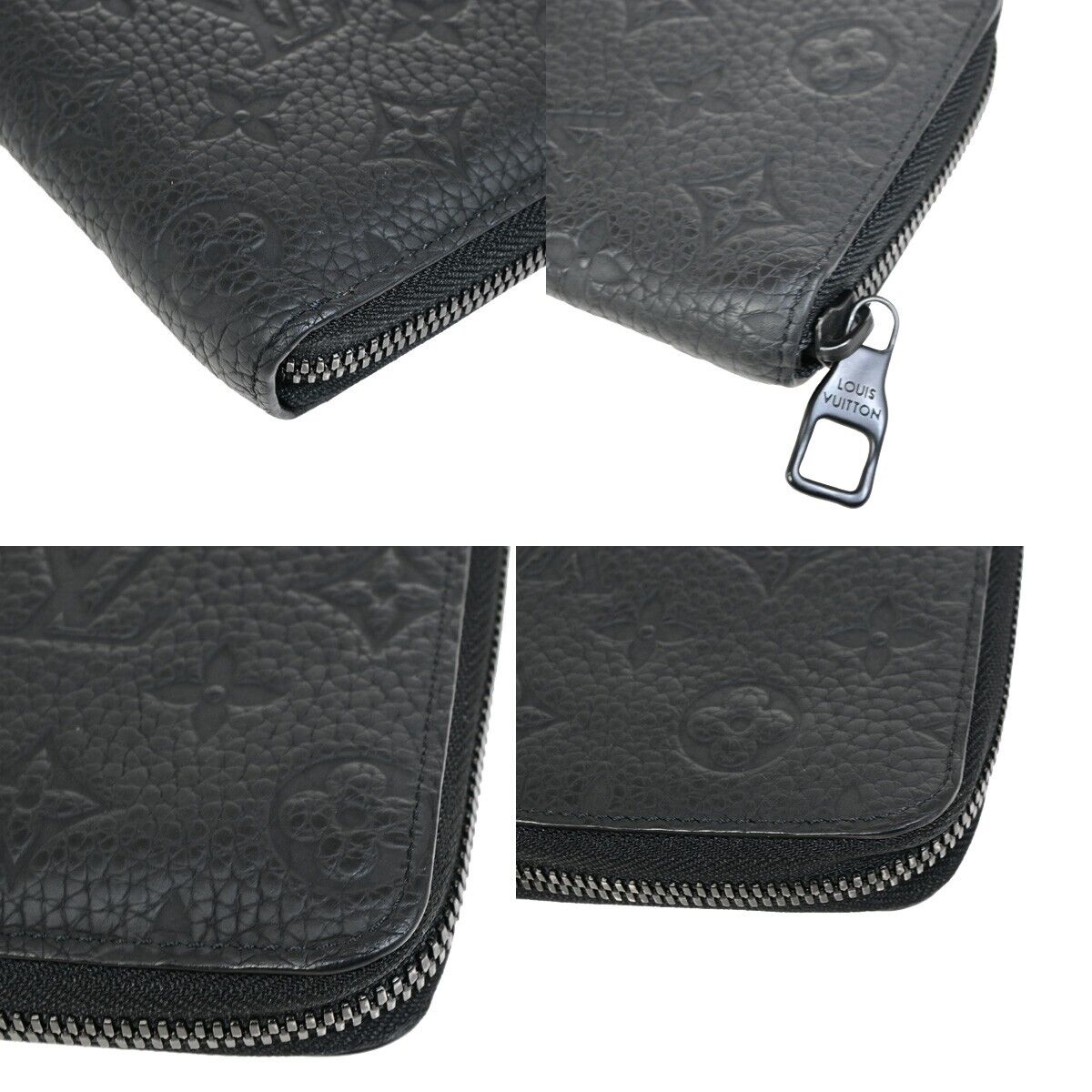 LOUIS VUITTON Zippy Wallet Vertical Wallet Monogram Taurillon BK M69047 15YF079