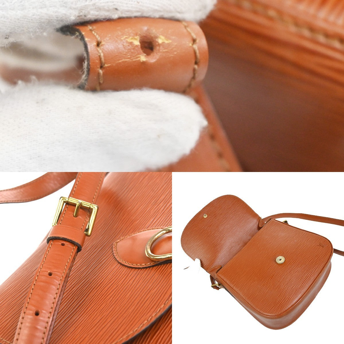LOUIS VUITTON LV Logo Saint Cloud GM Shoulder Bag Epi Leather BN M52193 80CA748
