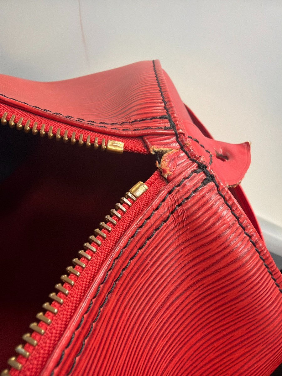 LOUIS VUITTON LV Logo Speedy 30 Travel Hand Bag Epi Leather Red M43007 70RQ073
