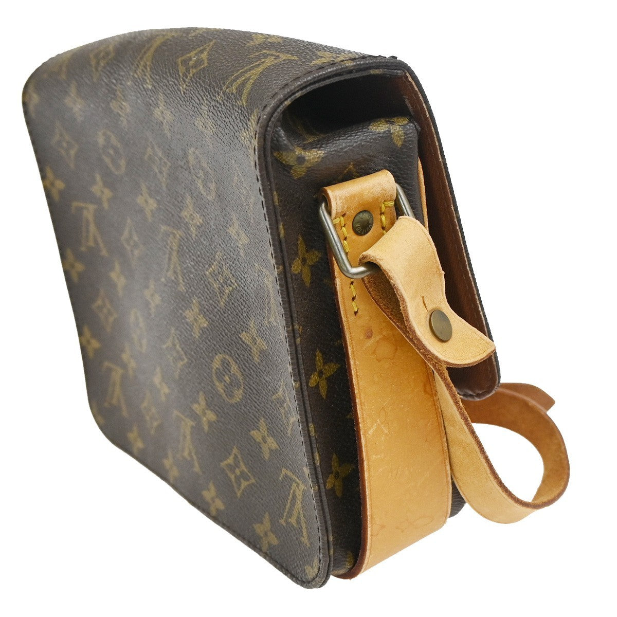 LOUIS VUITTON Cartouchiere MM Shoulder Bag Monogram Leather Brown M51253 83KC884