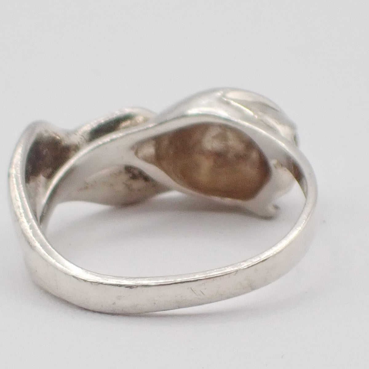Tiffany & Co. Logo Tulip Ring Sterling Silver 925 US Size 4.0-4.5 01KC079
