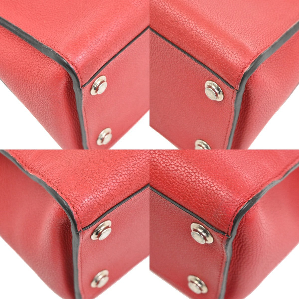 LOUIS VUITTON City Steamer PM 2Way Shoulder Hand Bag Calf Leather Red 55RQ066