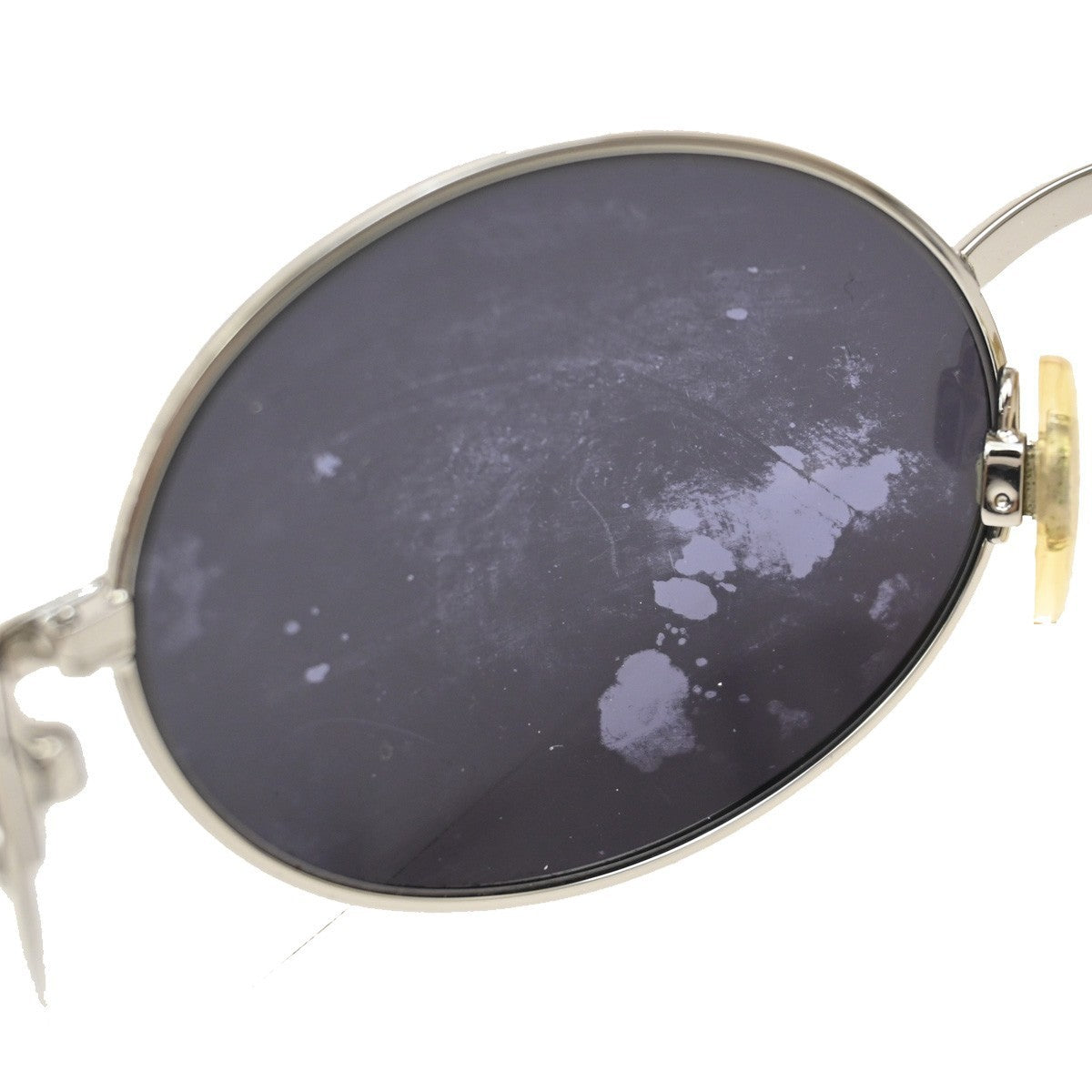 CHANEL CC  Sunglasses Eye Wear Mirror Lens Metal Plastic Silver 06934 07RL317