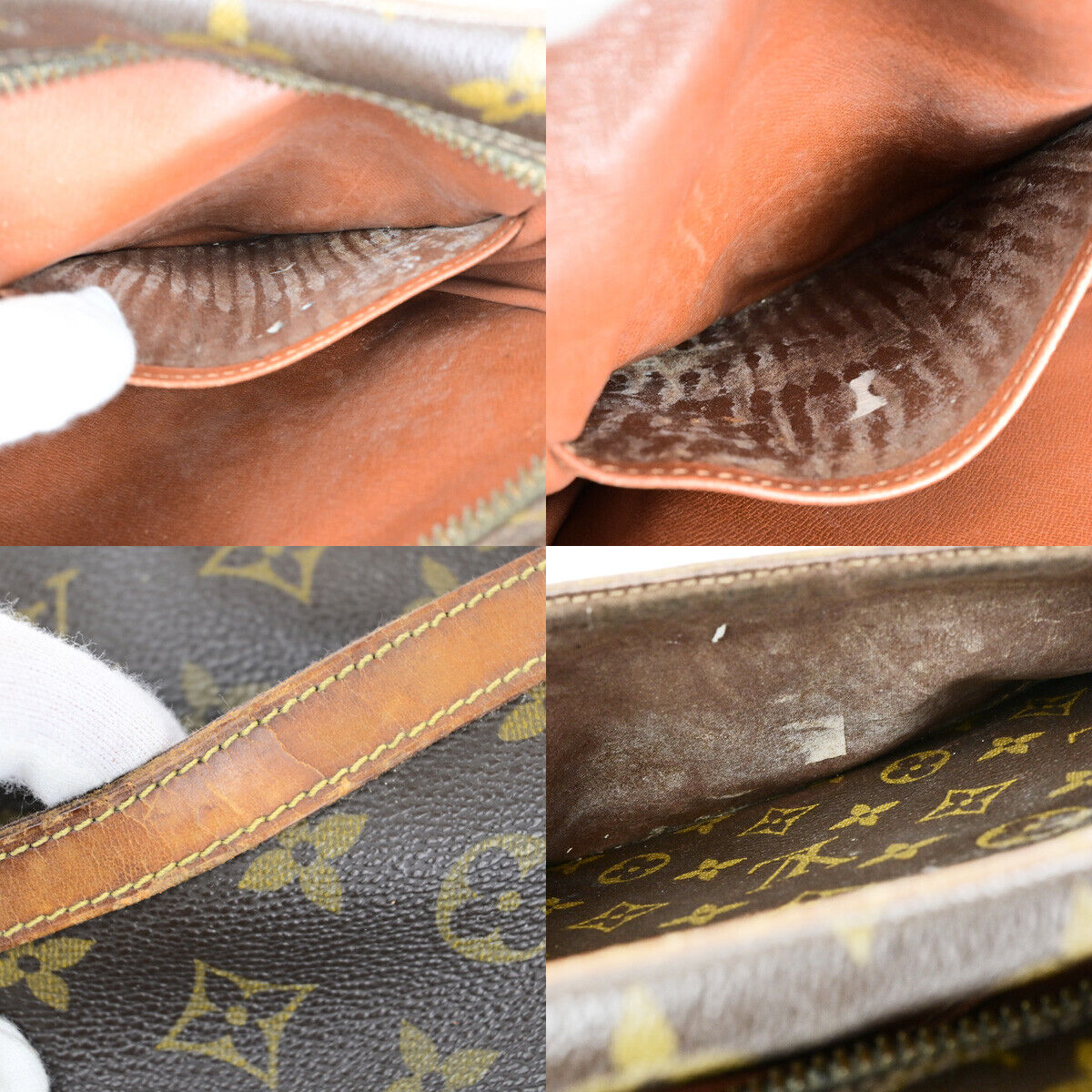 LOUIS VUITTON Compiegne 28 Clutch Hand Bag Monogram Leather Brown M51845 02YF152