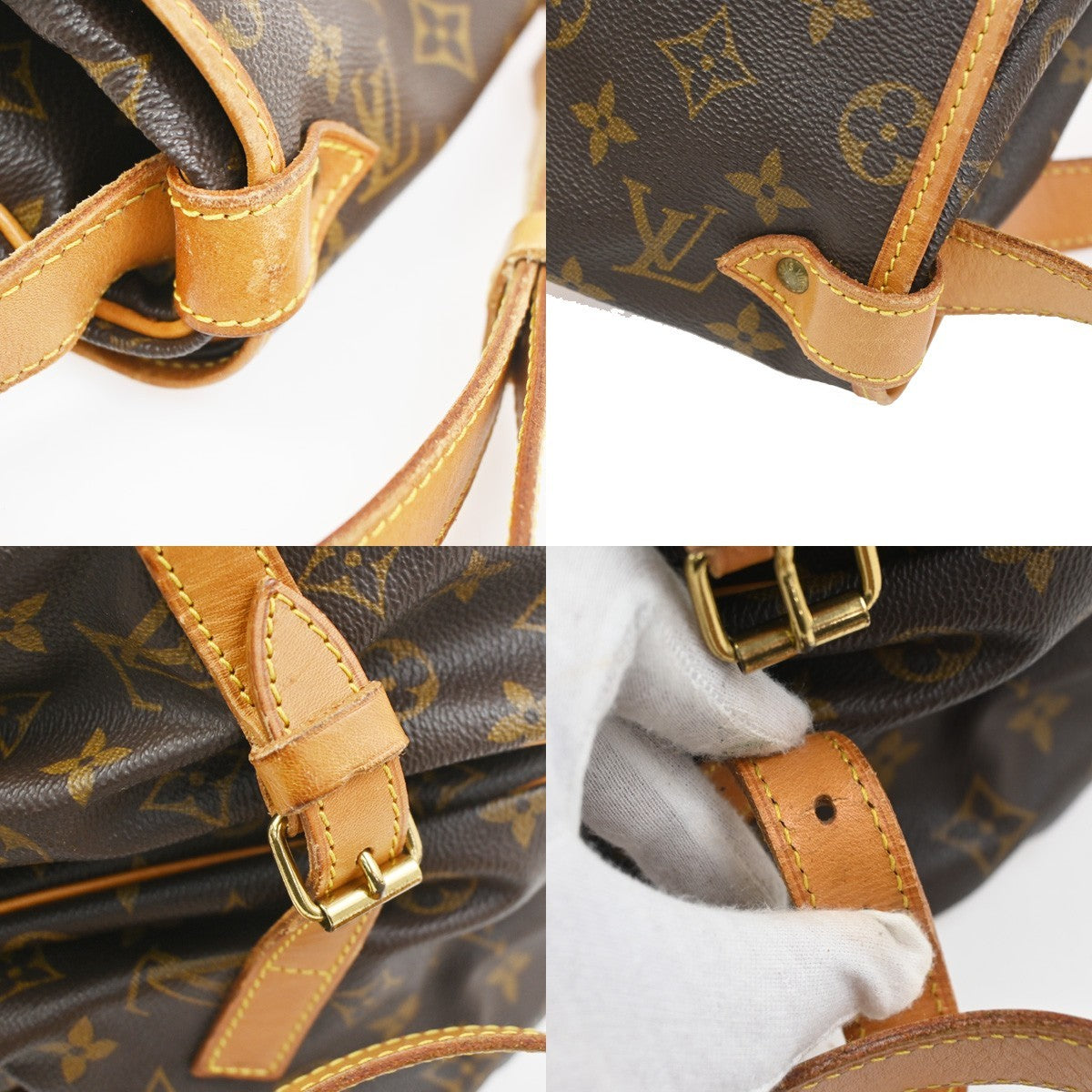 LOUIS VUITTON Saumur 35 Shoulder Bag Monogram Leather BN France M42254 74KC553