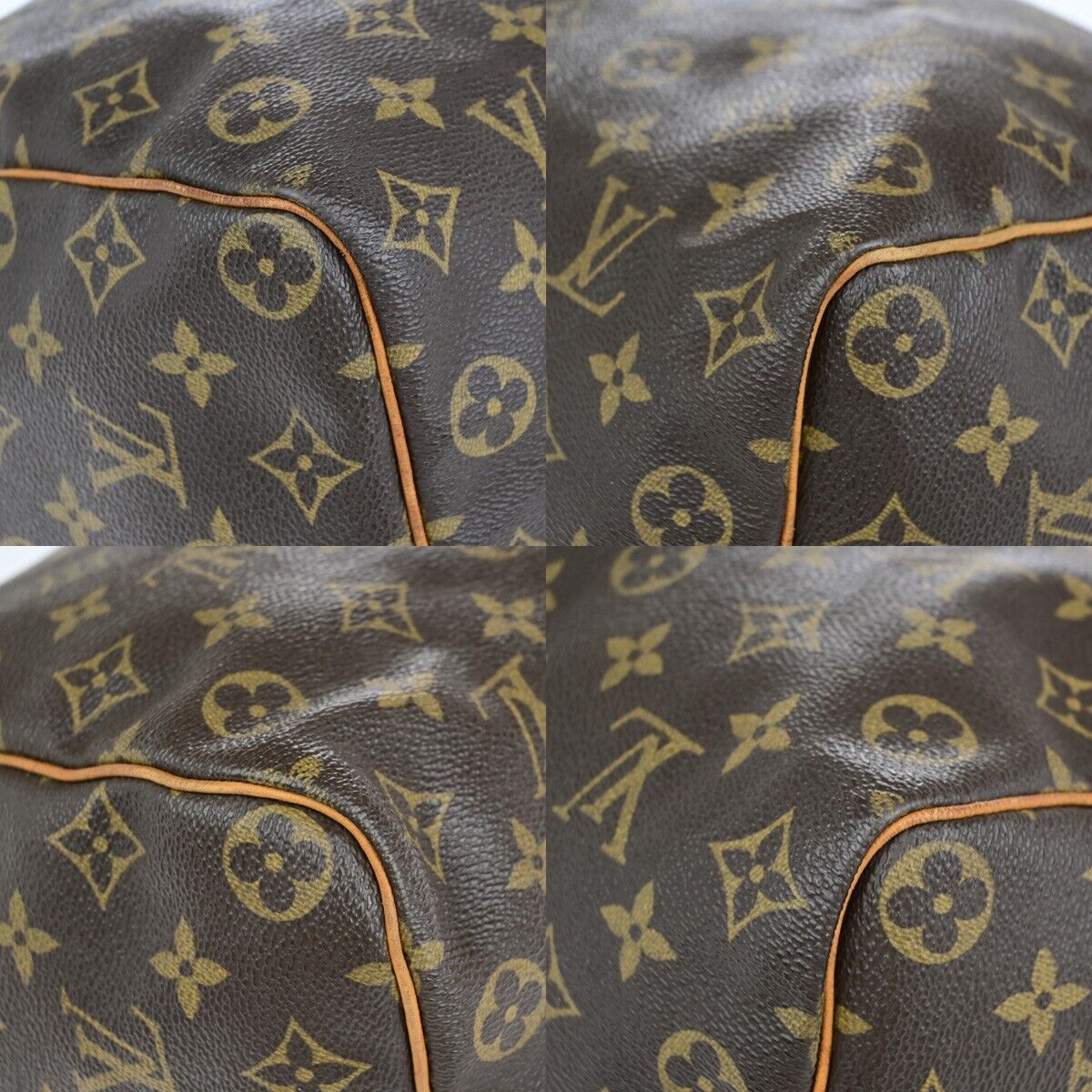 LOUIS VUITTON Speedy 35 Travel Hand Bag Monogram Leather Brown M41524 82ED136